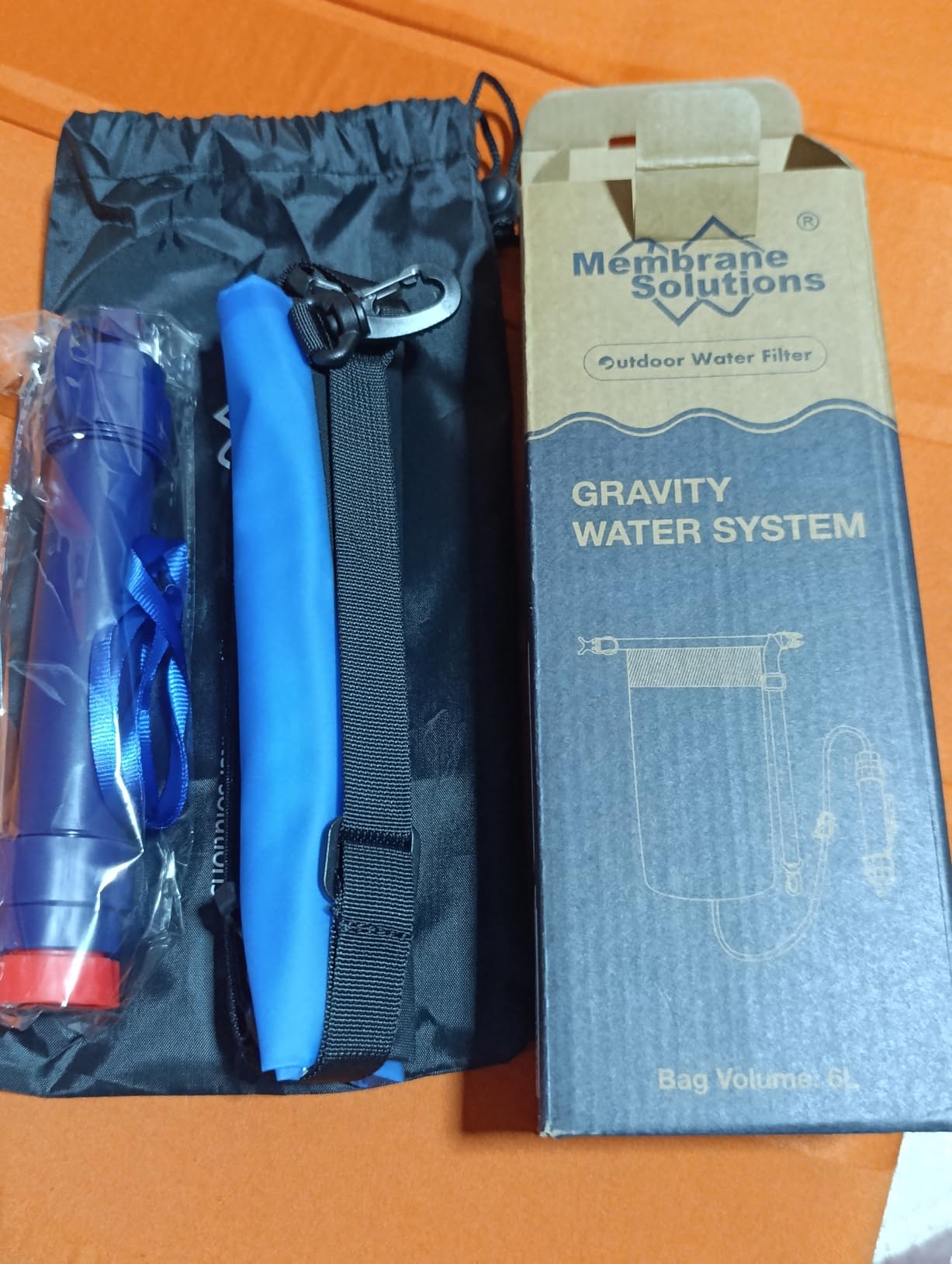 Membrane Solutions 6L Gravity Water Filter Pro for Camping | NSF/ANSI 42, 372 & 401 certified; 0.1-micron 4-stage filter reduces chlorine, sediment, and odor for outdoor water customer photo 2
