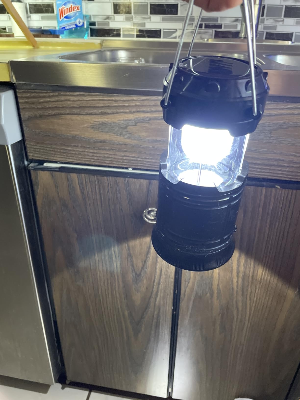 Collapsible Portable LED Camping Lantern XTAUTO Lightweight Waterproof Solar USB Rechargeable LED Flashlight Survival Kits for Indoor Outdoor Home Emergency Light Power Outages Hiking Hurricane 4-Pack customer photo 2