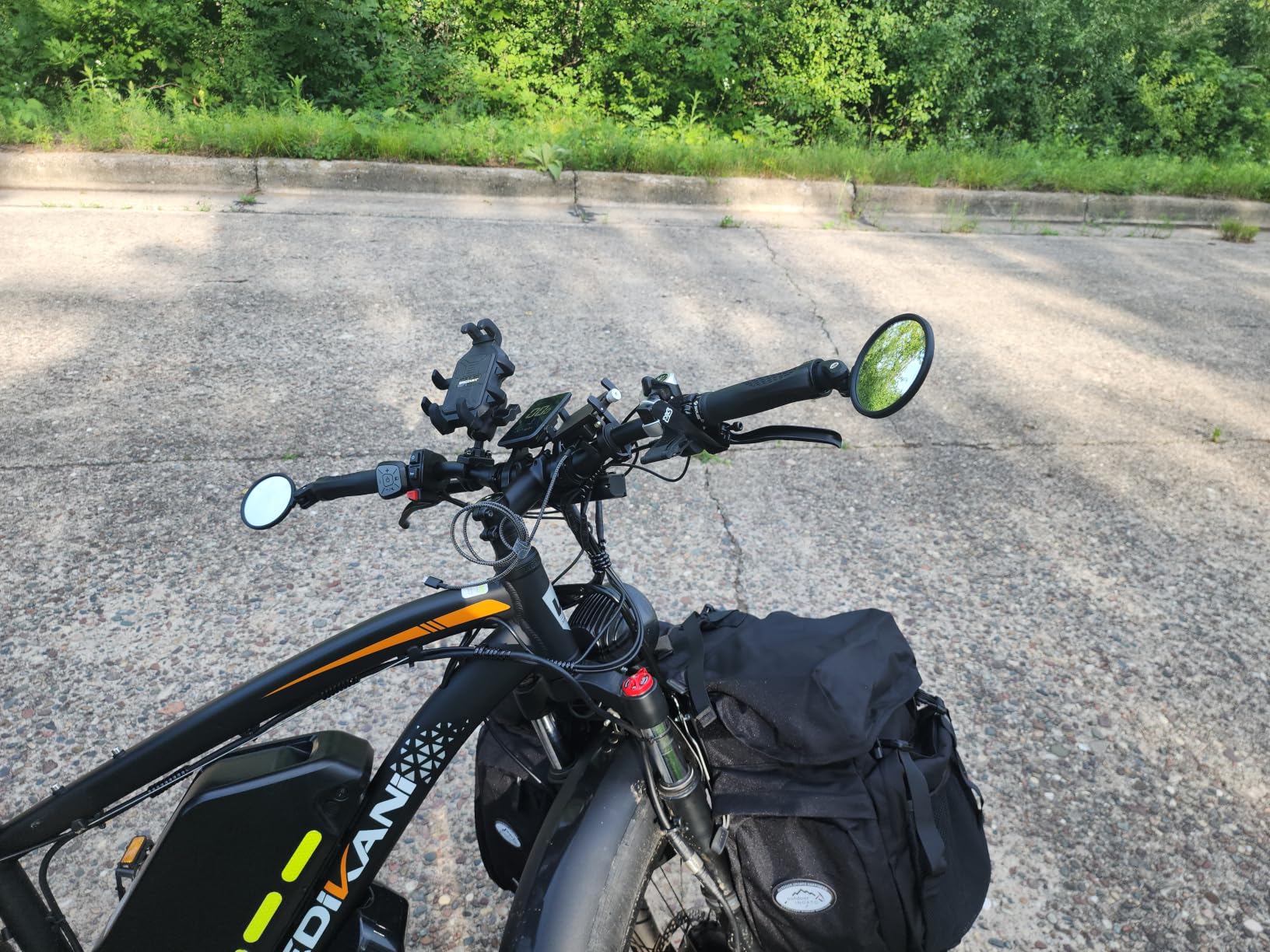BriskMore Bike Mirrors, Bike Bar End Mirror, HD Glass Convex Lens Bicycle Rearview Mirror, Safe Cycling Rearview Mirror, Easy to Install customer photo 1