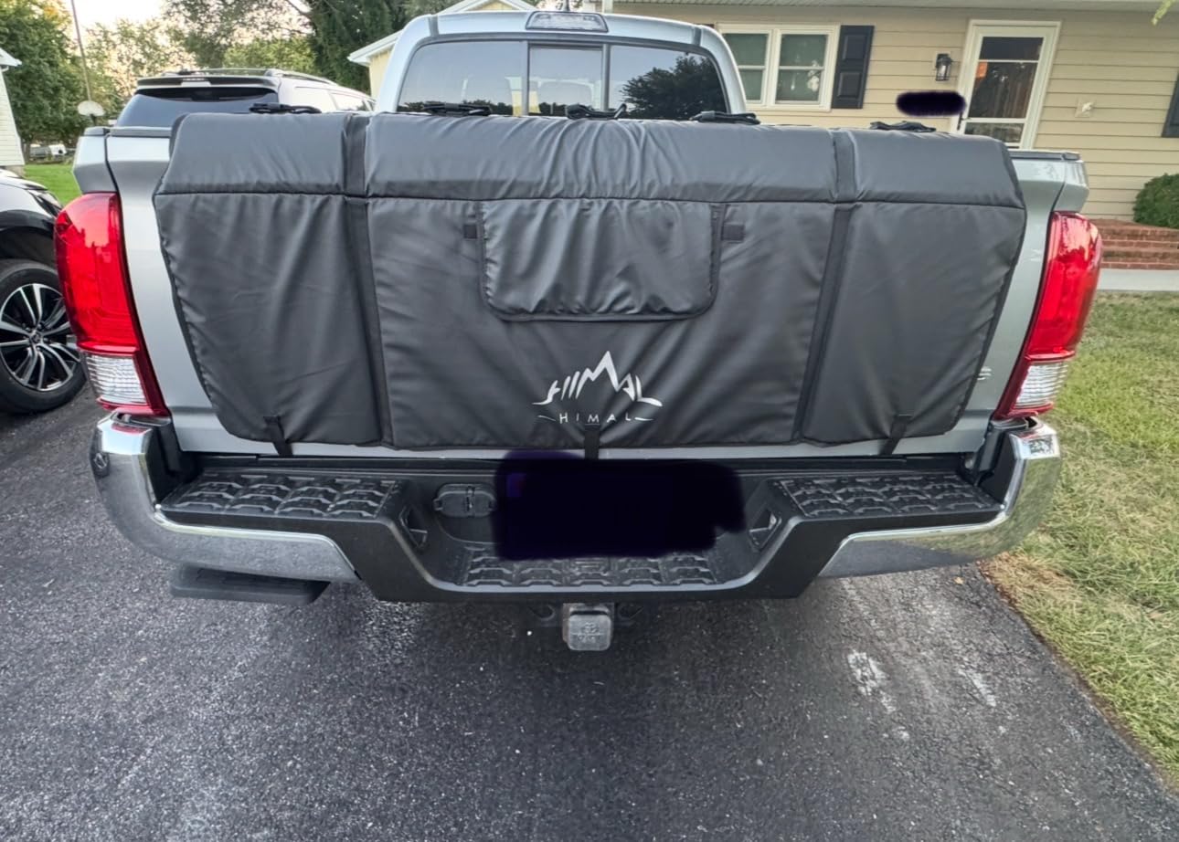 Himal Outdoors Tailgate Pad for Mountain Bike, Fits Most Trucks | Tailgate Protection Pad with Tool Pockets & Enlarged Rear Window, Scratch-Resistant, Holds Up to 5 Bikes customer photo 2