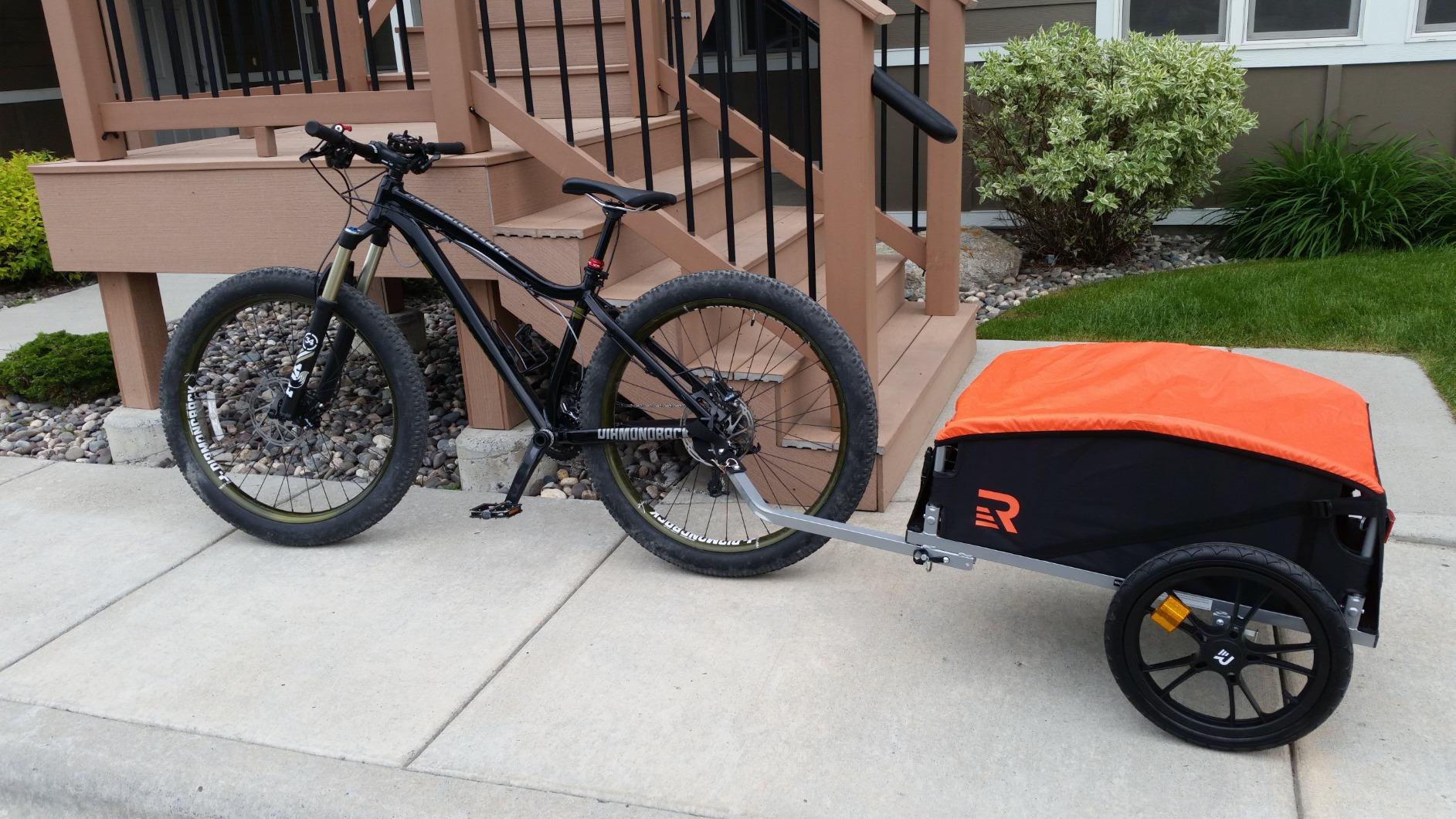 Retrospec Rover Hauler Bike Cargo Trailer - Foldable Frame with Weather-Resistant Fabric & 80lb Capacity - Universal Bike Trailer for 20-29in Wheels - Includes Safety Flag & D-Ring Anchors customer photo 2