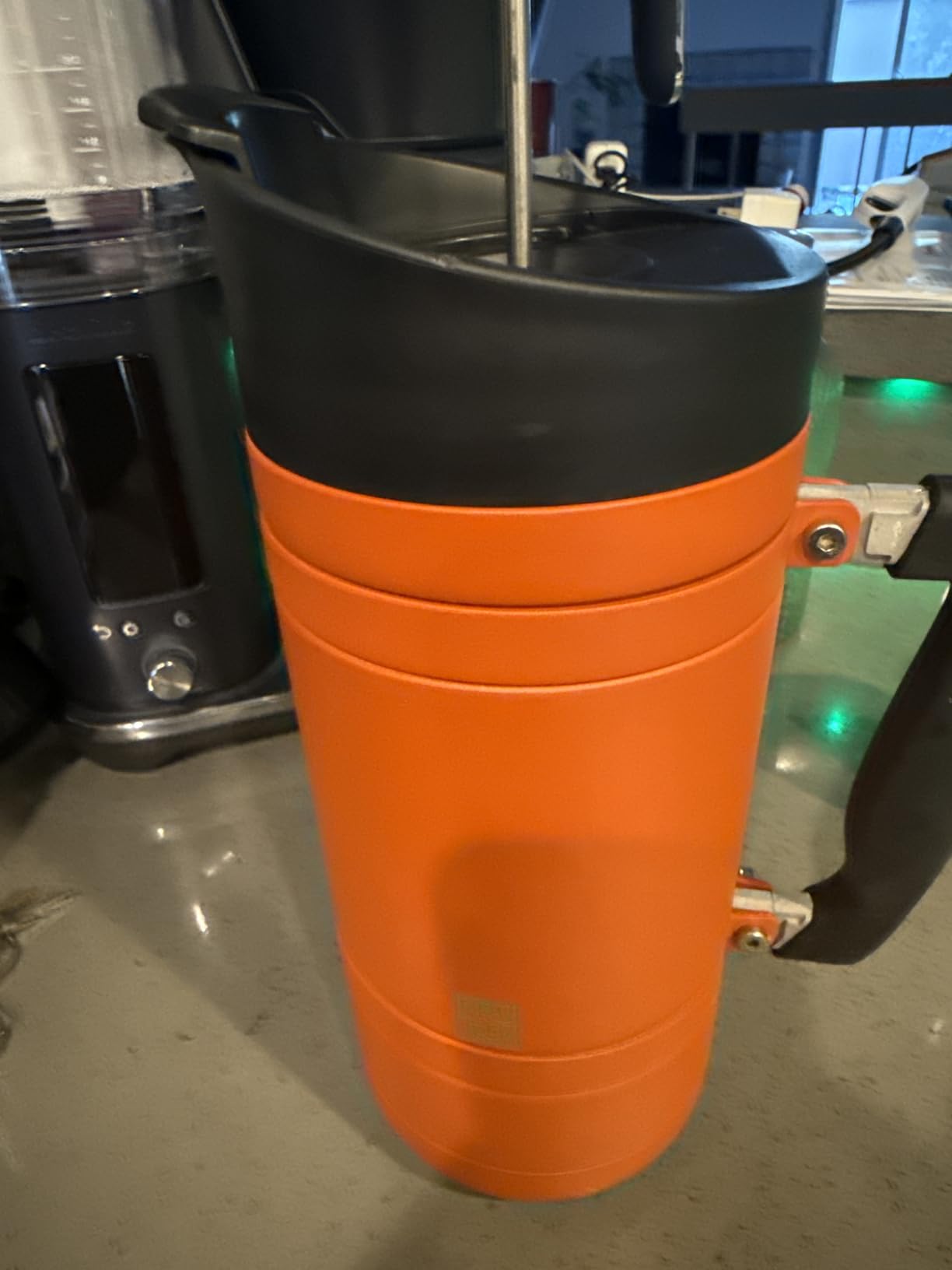 BruTrek by Planetary Design | BaseCamp French Press | 32 fl.oz - Red Rock | Double Wall Insulated Stainless Steel - Bru-Stop Technology, No Grounds in Coffee, No Spill Lid customer photo 1