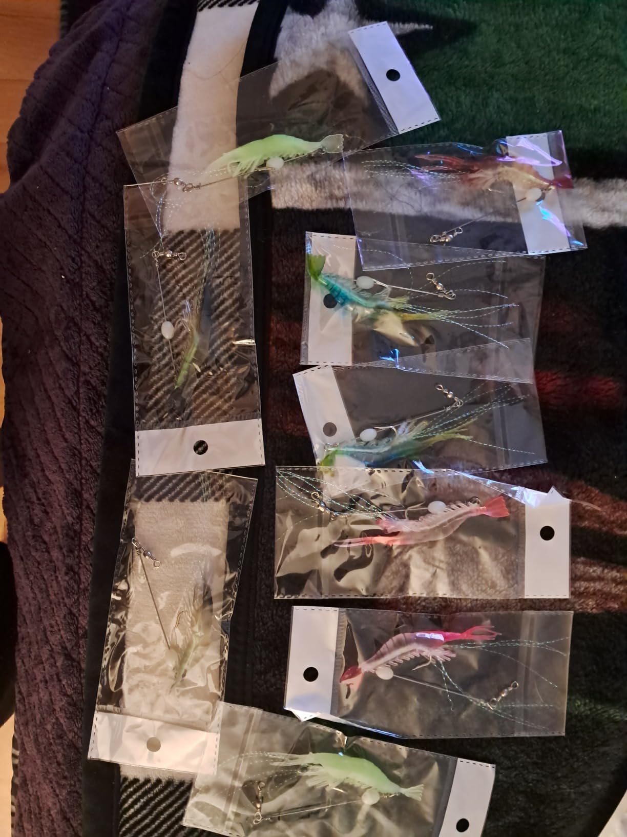 10PCS Saltwater Fishing Lures Shrimp Baits Set, Premium Soft Shrimp Fishing Tackle with Luminous Sharp Hooks, for Freshwater and Saltwater - Syosisny customer photo 1