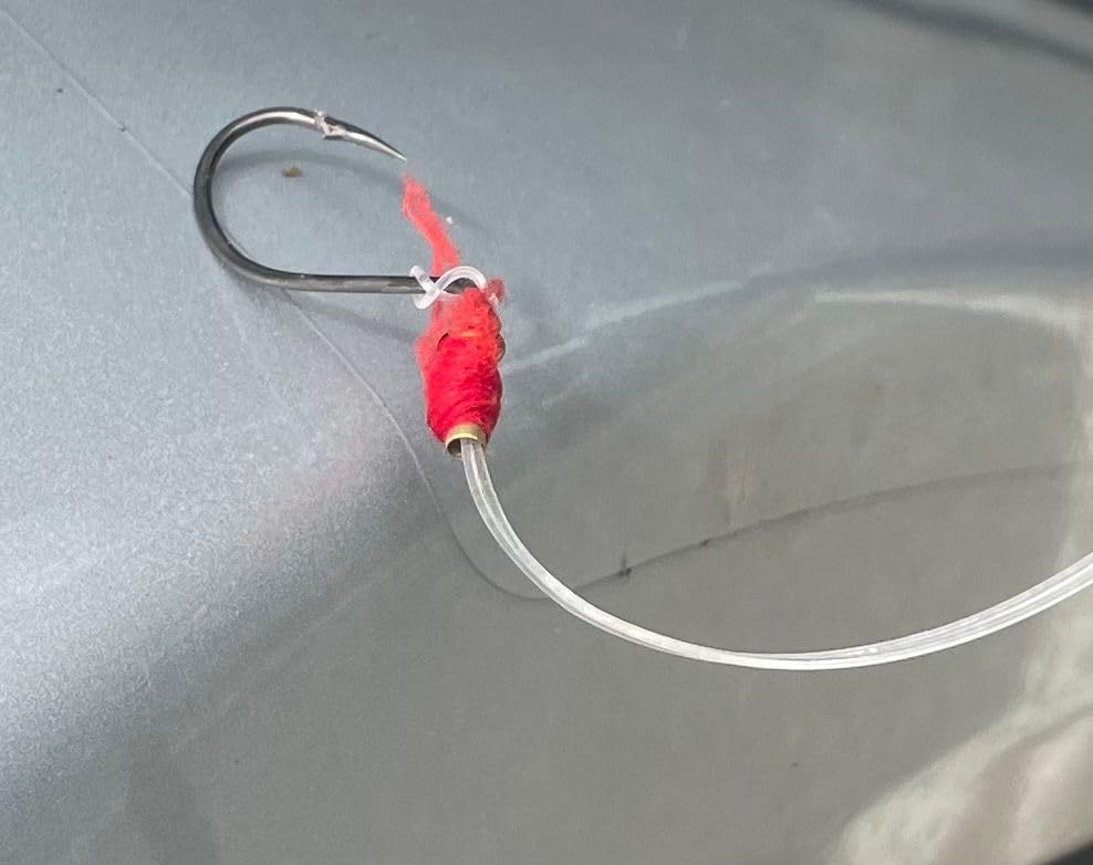 UMT Fluke Flounder Hi-Lo Rig Mylar Teaser for Saltwater BKK Black Size 3/0 Octopus Hook - 30lb Heavy Duty Mono 1, 5 & 10 Pack Options customer photo 2