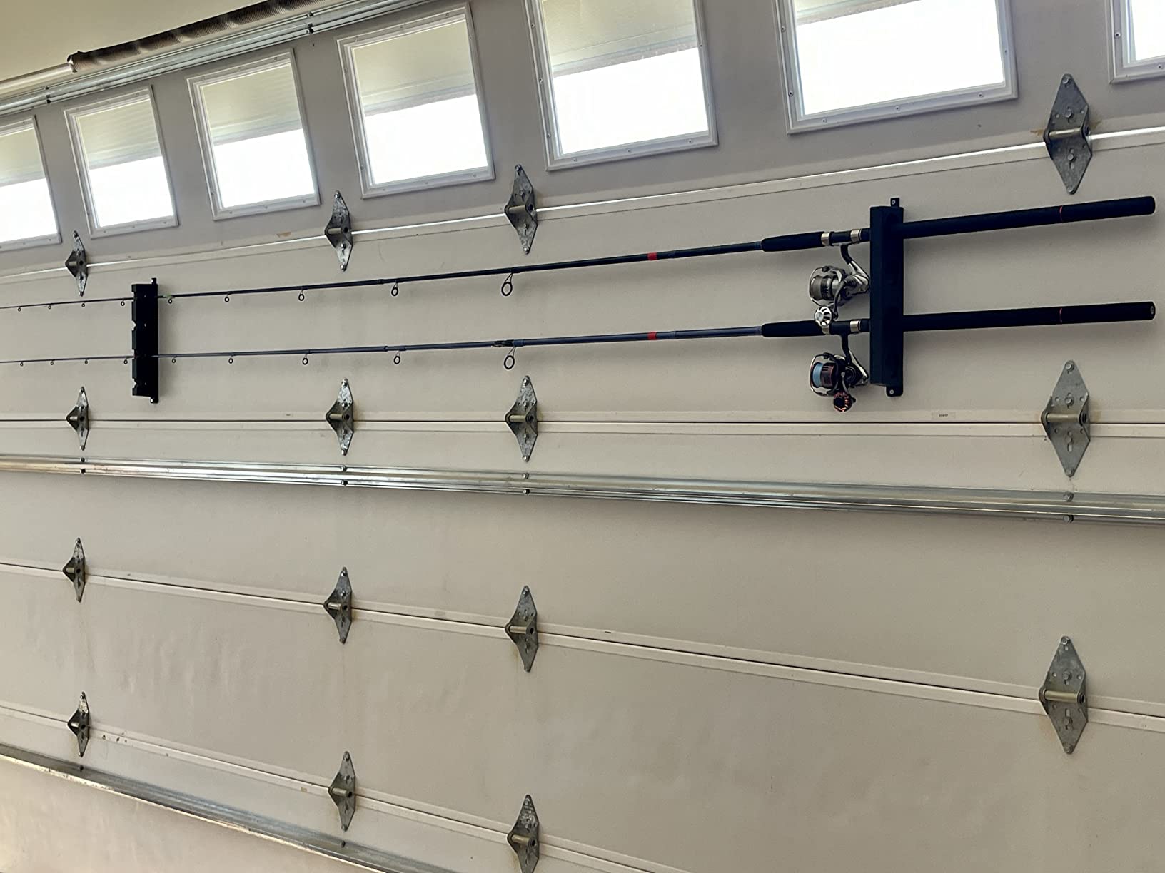 Berkley Twist Lock Fishing Rod Rack, Stores 4 Rods, Black, Soft Foam Grip Pads Protect Rod Finishes, Durable Construction, Easy to Mount with Common Tools customer photo 2