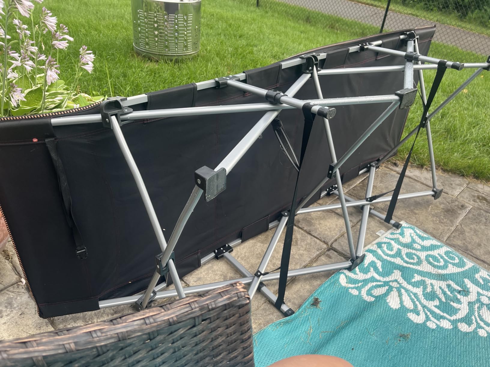 ABORON XXL Camping Cot for Adults 900LBS - 78x32 Oversized Folding Bed with Mattress Pad, Heavy Duty 1200D Oxford Outdoor Cot with Carry Bag customer photo 2