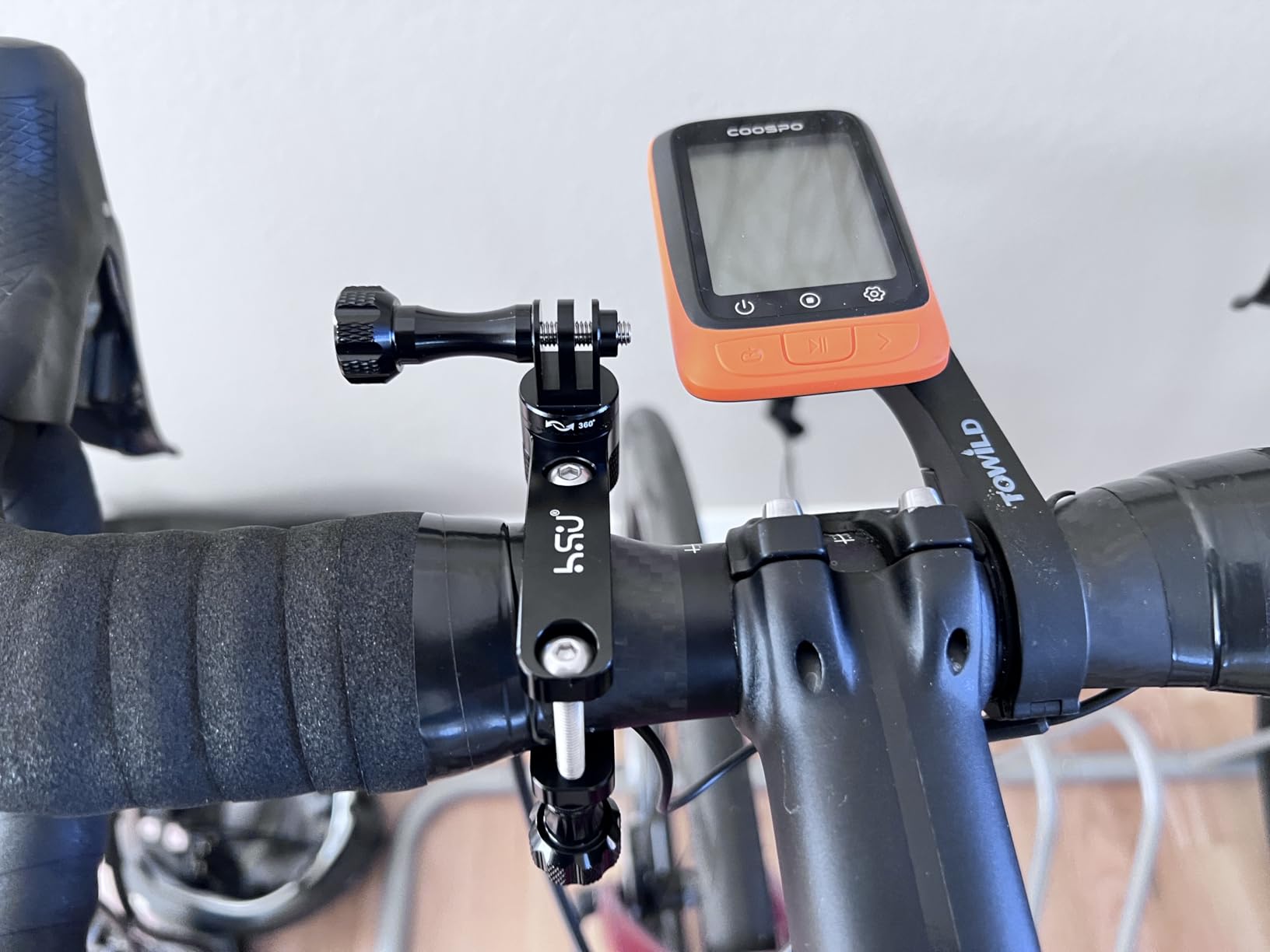 COOSPO Bike Computer Wireless GPS, Cycling Computer GPS Bike Tracker with Bluetooth/ANT+, Waterproof Bicycle Computer GPS Speedometer with Auto Backlight, 2.4 inch LCD Display customer photo 2