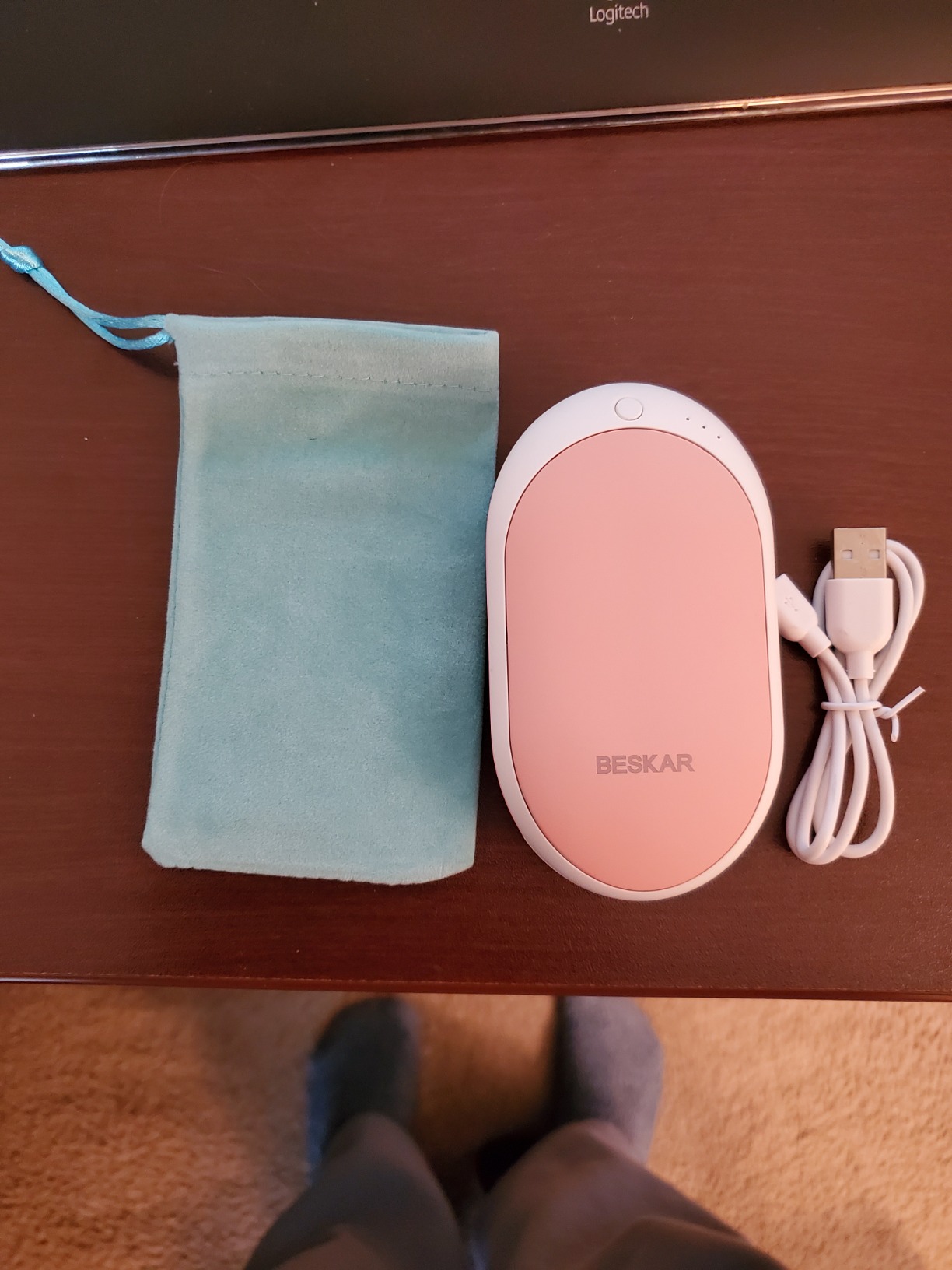 BESKAR Rechargeable Hand Warmer, 5200mAh Electric Hand Heater | Double Sided Heating, USB Quick Charge, Portable Pocket Hand Warmer for Outdoor, Golf, Raynauds customer photo 2
