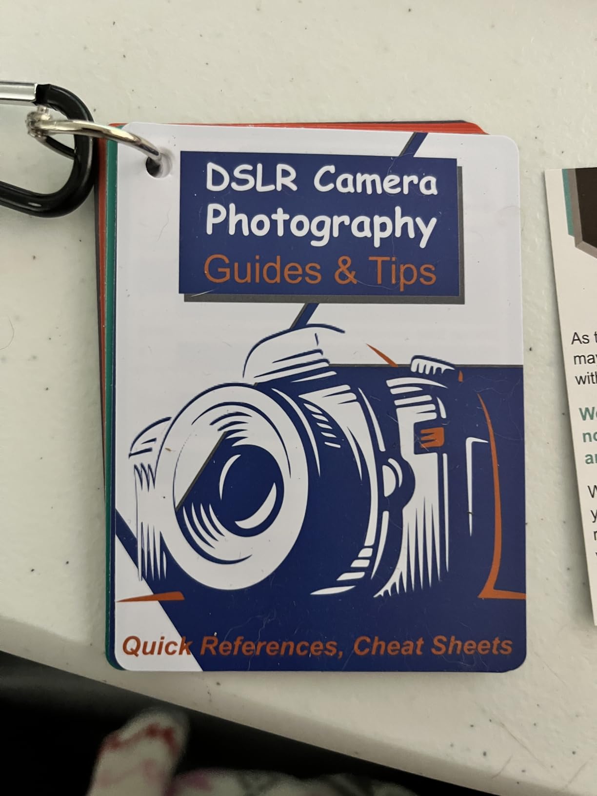 DSLR Cheat Sheet Photography Accessories Camera Accessories for Canon Nikon Sony Photography Gifts for Photographer Quick Reference Cards Guides Tips Settings Exposure Modes Composition And More 4x3in customer photo 1
