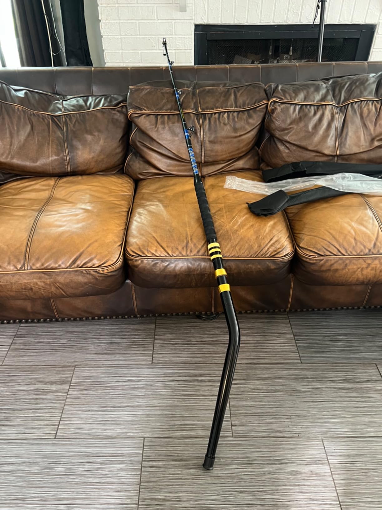 Deep Sea Fishing Rod, Heavy Duty Bent Butt Trolling Rod with Roller Guides, Conventional Fishing Rod customer photo 1