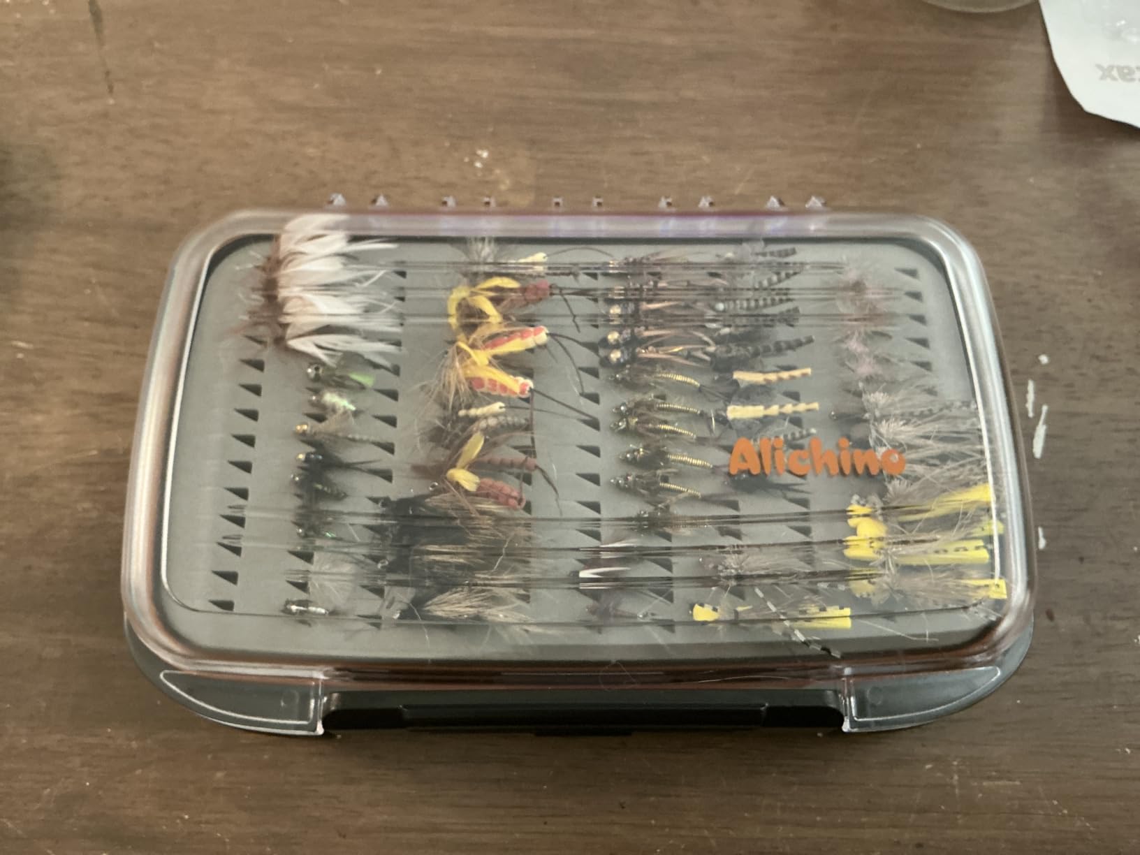 Alichino small fly box for fly files ice jig box fly box for fly fishing (grey foam insert) customer photo 2