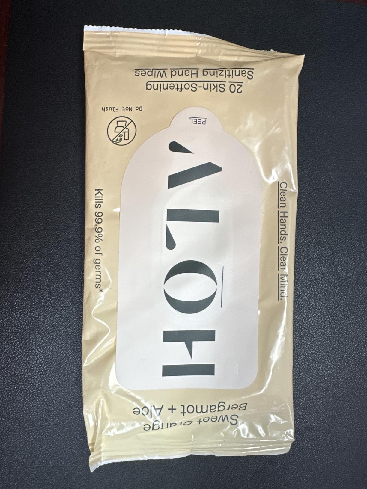 ALOH Peppermint Eucalyptus + Aloe Hand Sanitizer Wipes, Travel Size | 3 Pack 20ct Wipes (60 wipes) customer photo 2