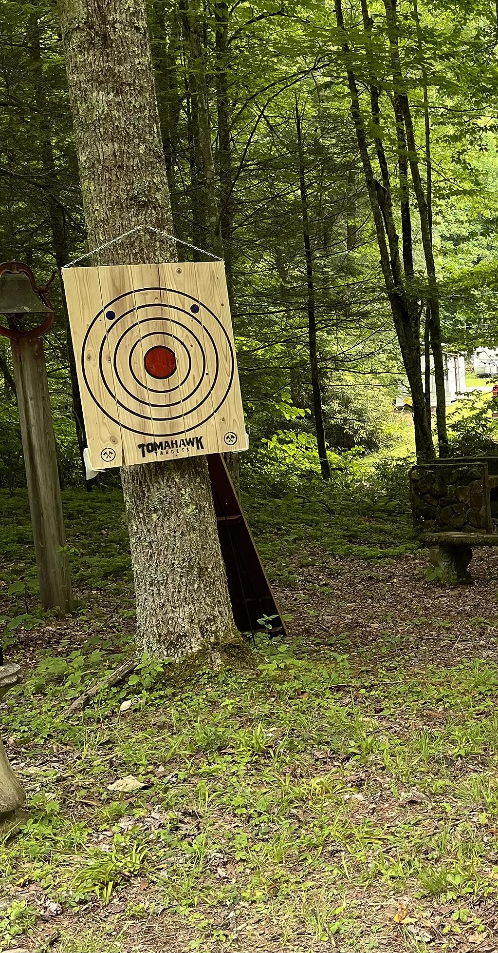 Tomahawk Targets - Large 4-Ring Hanging Axe Throwing Target Board and Knife Throwing Target Board customer photo 1