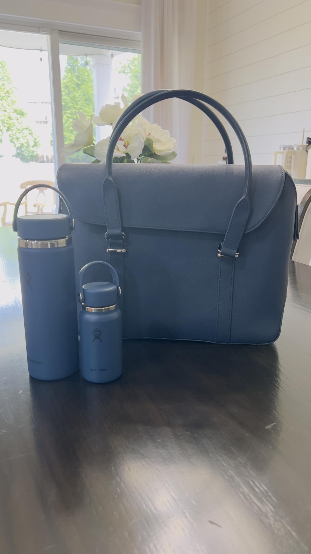 Hydro Flask Water Bottle - Insulated Stainless Steel - Wide Mouth Flex Lid, Non Spill, Leakproof and Refillable in 32 Oz Indigo Blue customer photo 2