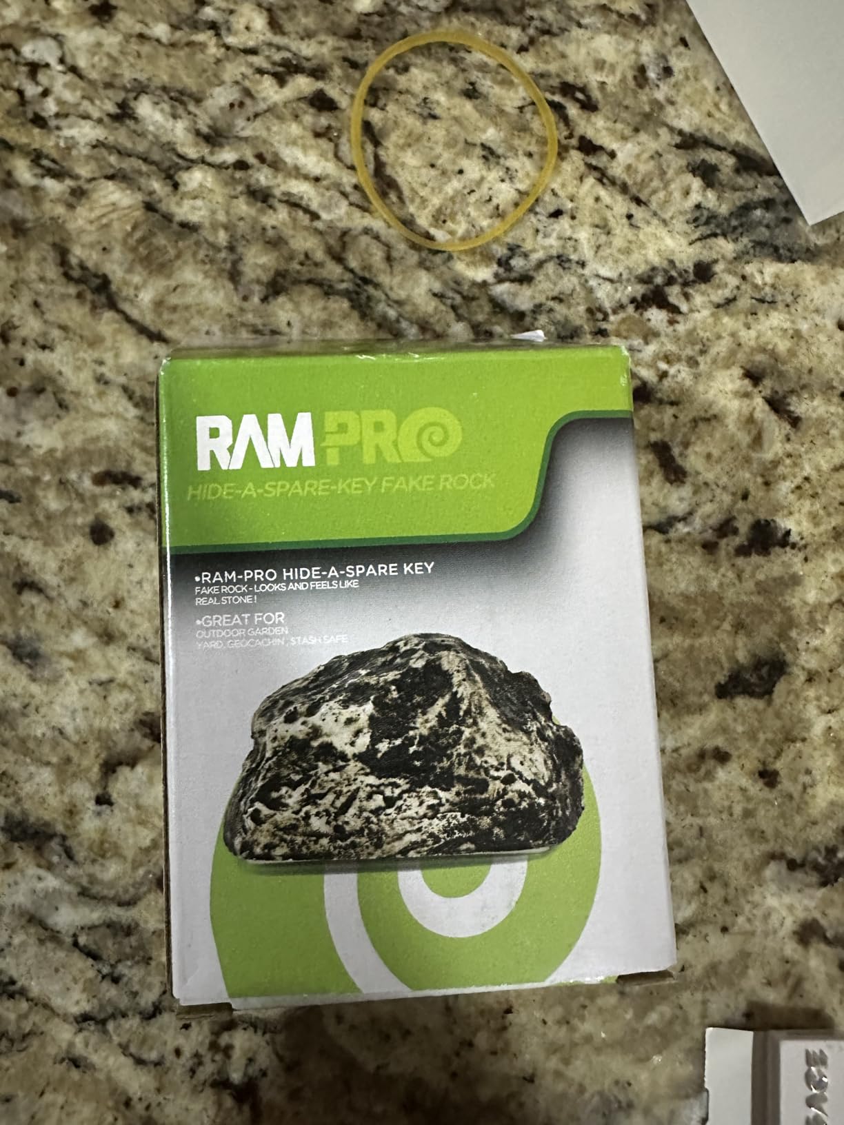Hide a Key Outside Fake Rock - Looks & Feels like Real Stone - Safe for Outdoor Garden or Yard, Spare Key Storage, Weatherproof Key Holder, Blends with Landscaping by RamPro customer photo 2