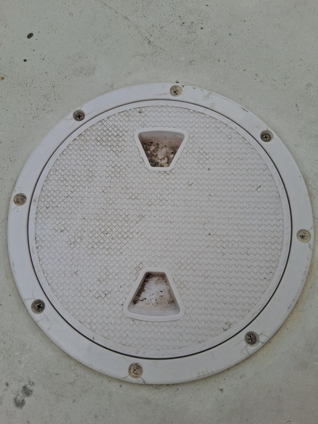 8 Inch Round Inspection Deck Plate Hatch with Detachable Cover, Black | Non-Slip Boat Hatch, Suitable for Ships, RV, Outdoor Facilities, ABS White Plastic, Attached 316 Stainless Steel Screw customer photo 2