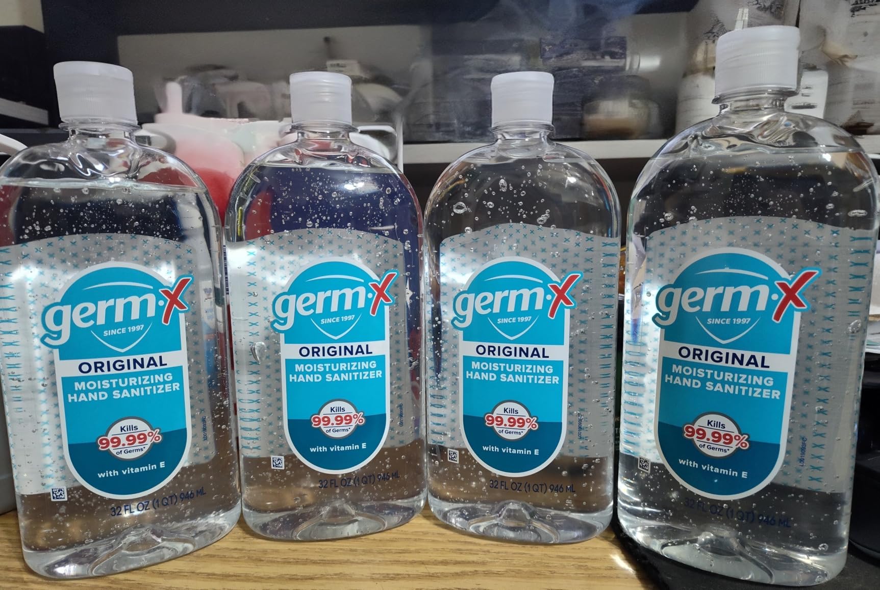 Germ-X Original Hand Sanitizer, 2 Fl Oz (Pack of 6), Less Drying Moisturizing Gel with Vitamin E, No Rinse Formula, Display Pack, Mini Travel Size for On-The-Go customer photo 1