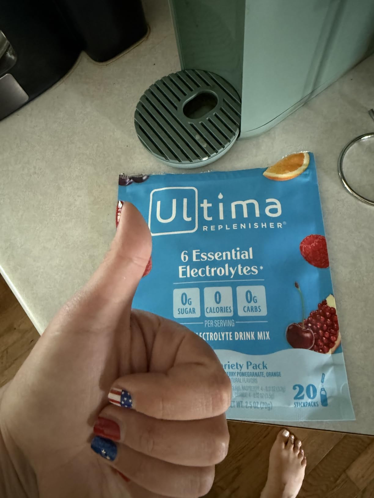 Ultima Replenisher Tropical Variety Electrolyte Packets, 20 Stickpacks | Daily Zero Sugar Powder Hydration Packets with 6 Key Electrolytes & Minerals - Sugar Free, Plant Based & Keto Friendly customer photo 2