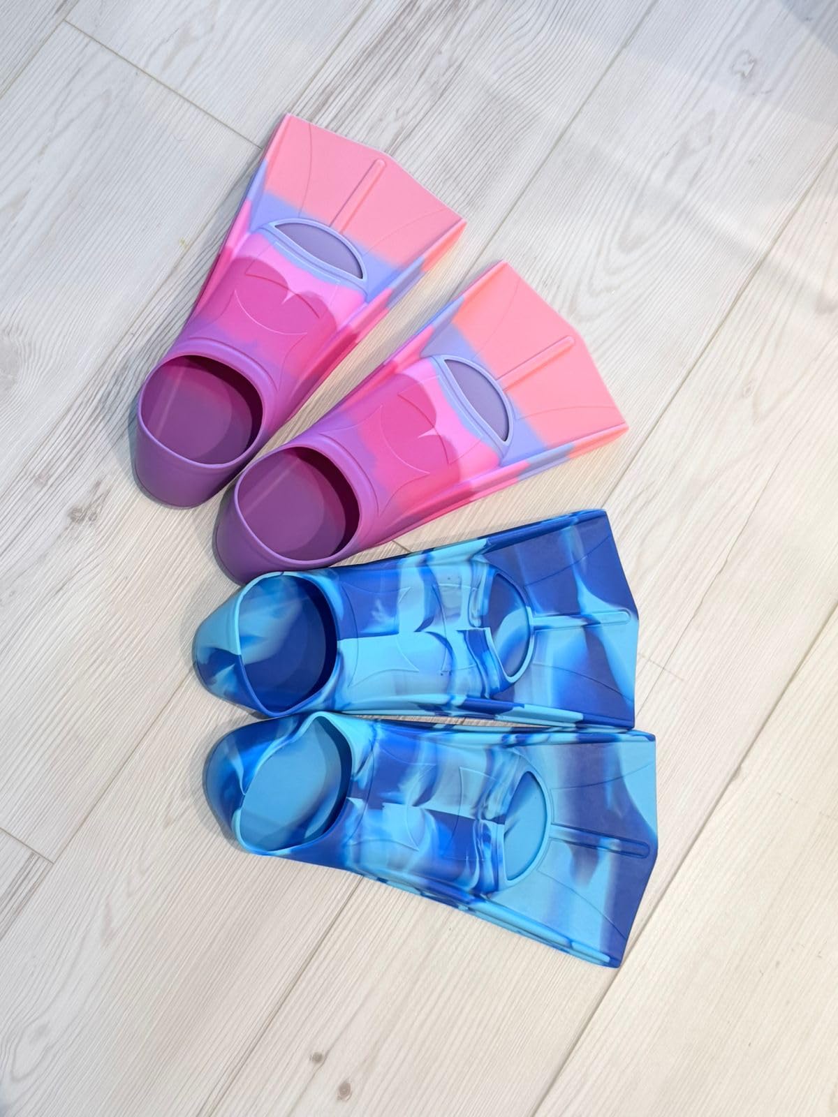 Kids Short Swim Fins, Lap Training Flippers for Pool Youth Beginners customer photo 2