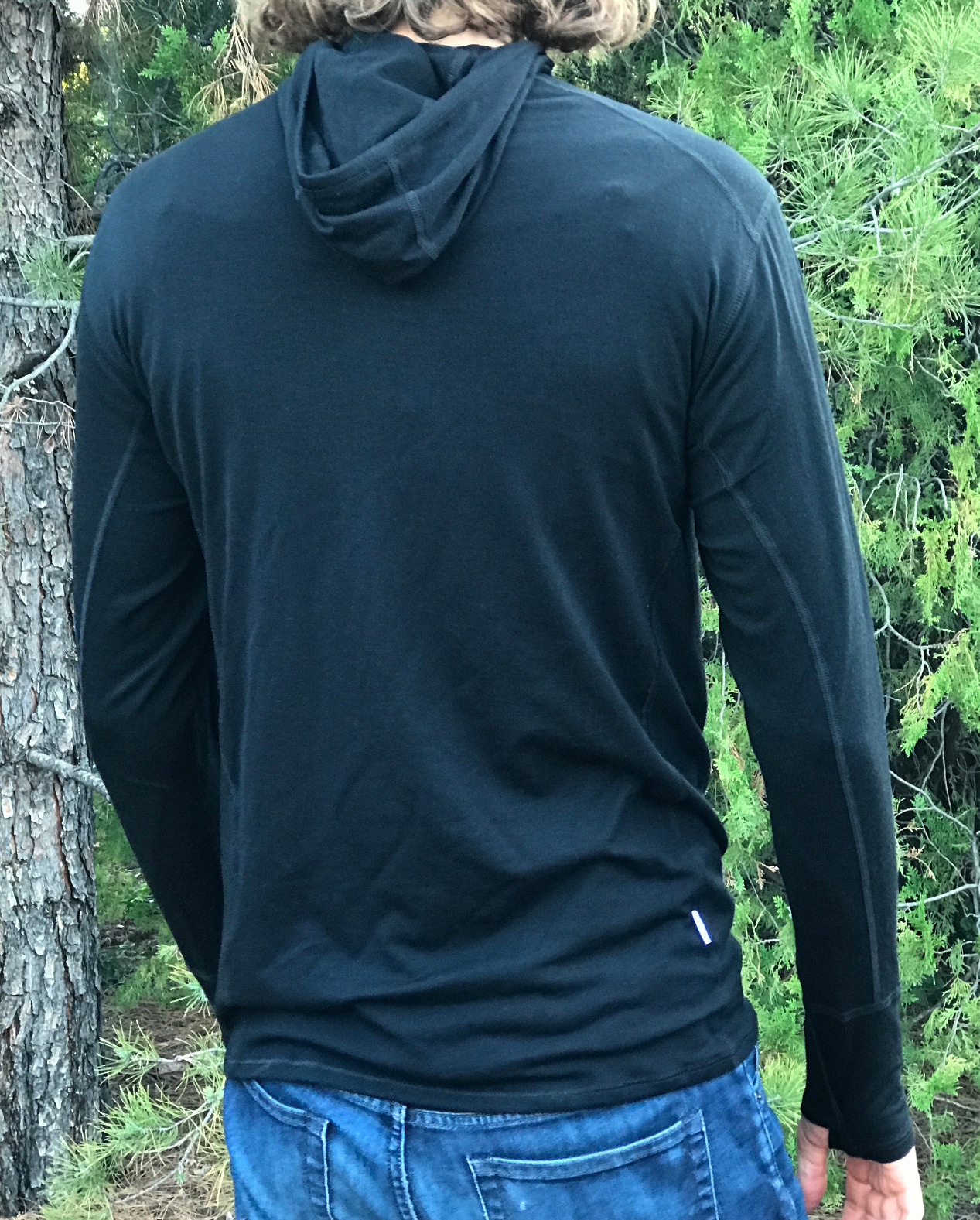 Mens Micro Weight Woolverino 1/4 Zip Sun Hoodie - 84% Merino Wool, 12% Nylon, 4% Spandex customer photo 2