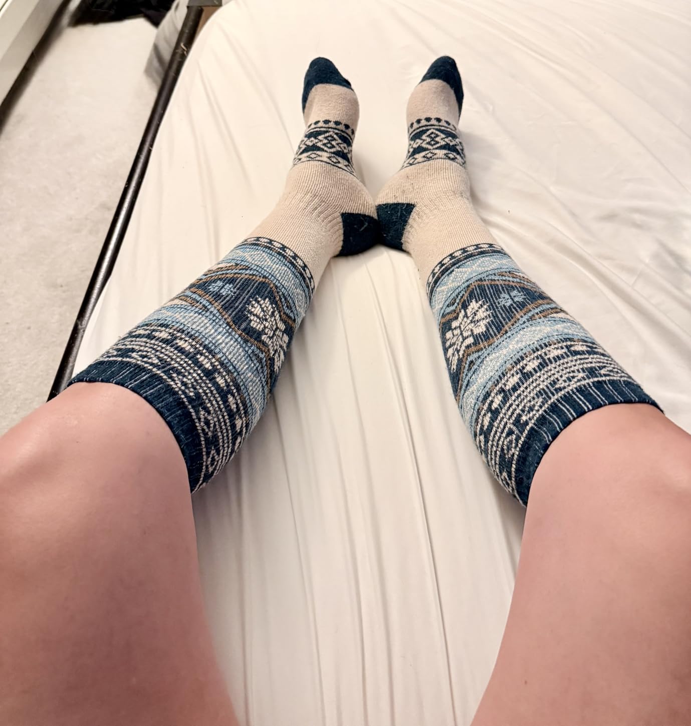 3 Pairs Merino Wool Ski Socks for Womens Mens Thermal Winter Warm Thick Knee High Socks for Skiing Snowboarding customer photo 1