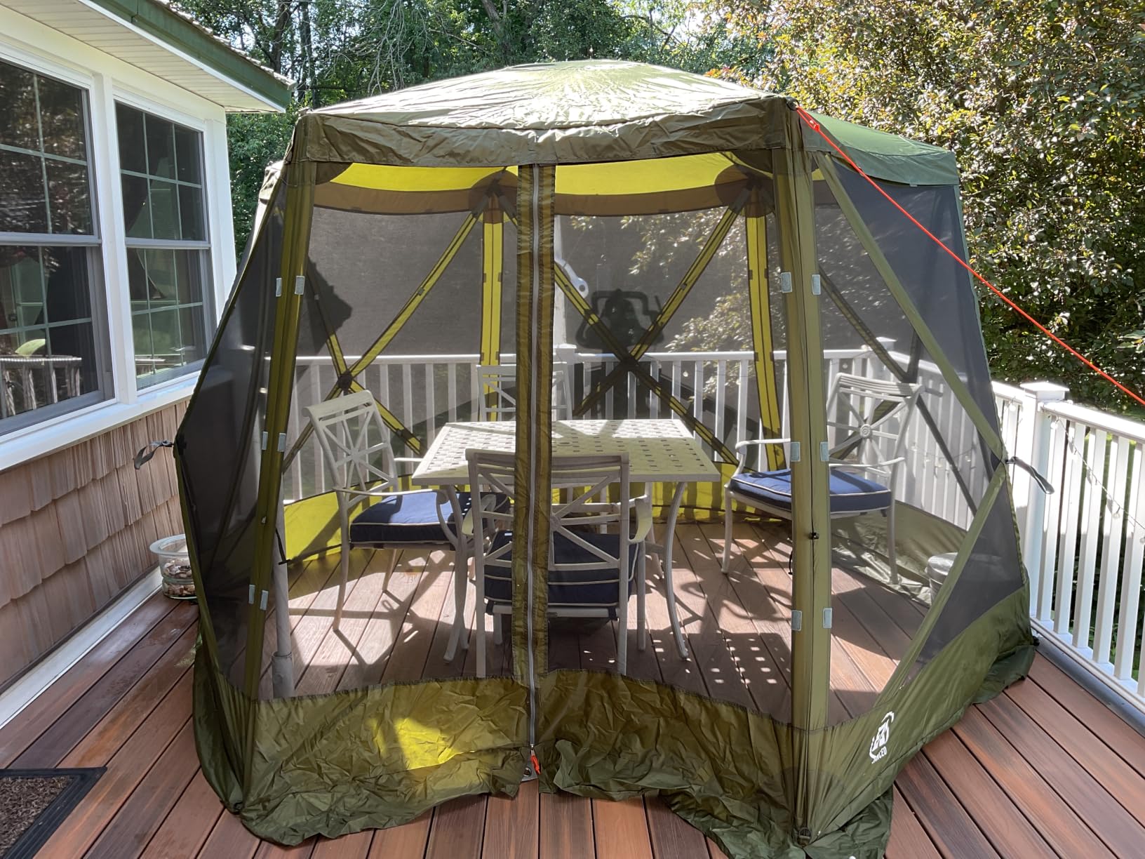 EVER ADVANCED Pop up Screen House Tent for Camping 11.5 x 9.8 ft, Instant Screened Gazebo Canopy with Netting, Portable Shelter Enclosure for Outdoor, Backyard customer photo 1