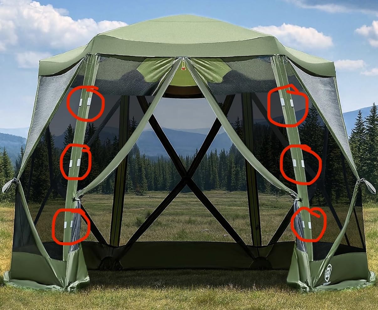 EVER ADVANCED Pop up Screen House Tent for Camping 11.5 x 9.8 ft, Instant Screened Gazebo Canopy with Netting, Portable Shelter Enclosure for Outdoor, Backyard customer photo 2