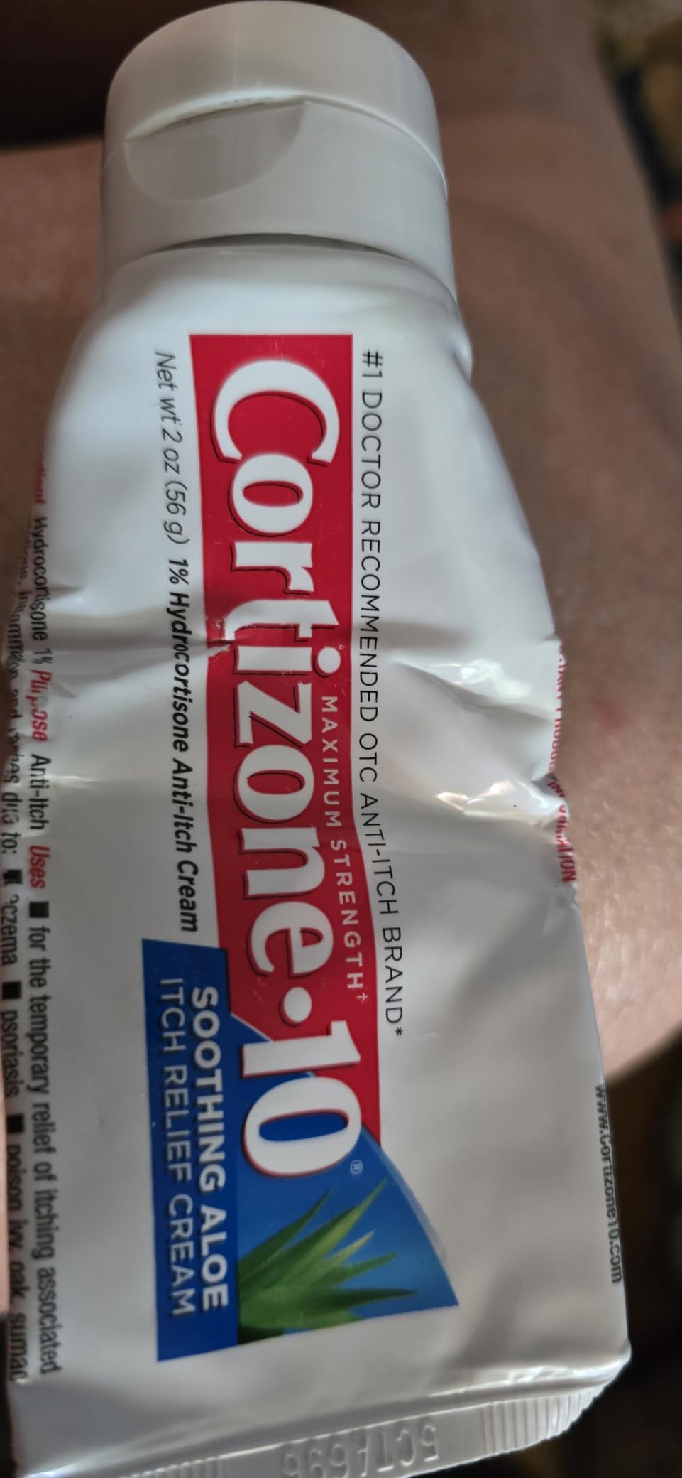 Cortizone-10 Maximum Strength Soothing Aloe Itch Relief Cream, 1% Hydrocortisone, Fast-Acting, Anti-Itch Cream for Bug Bites, Rash, Eczema, Psoriasis, Poison Ivy, Oak, Sumac & More, 2 oz customer photo 1