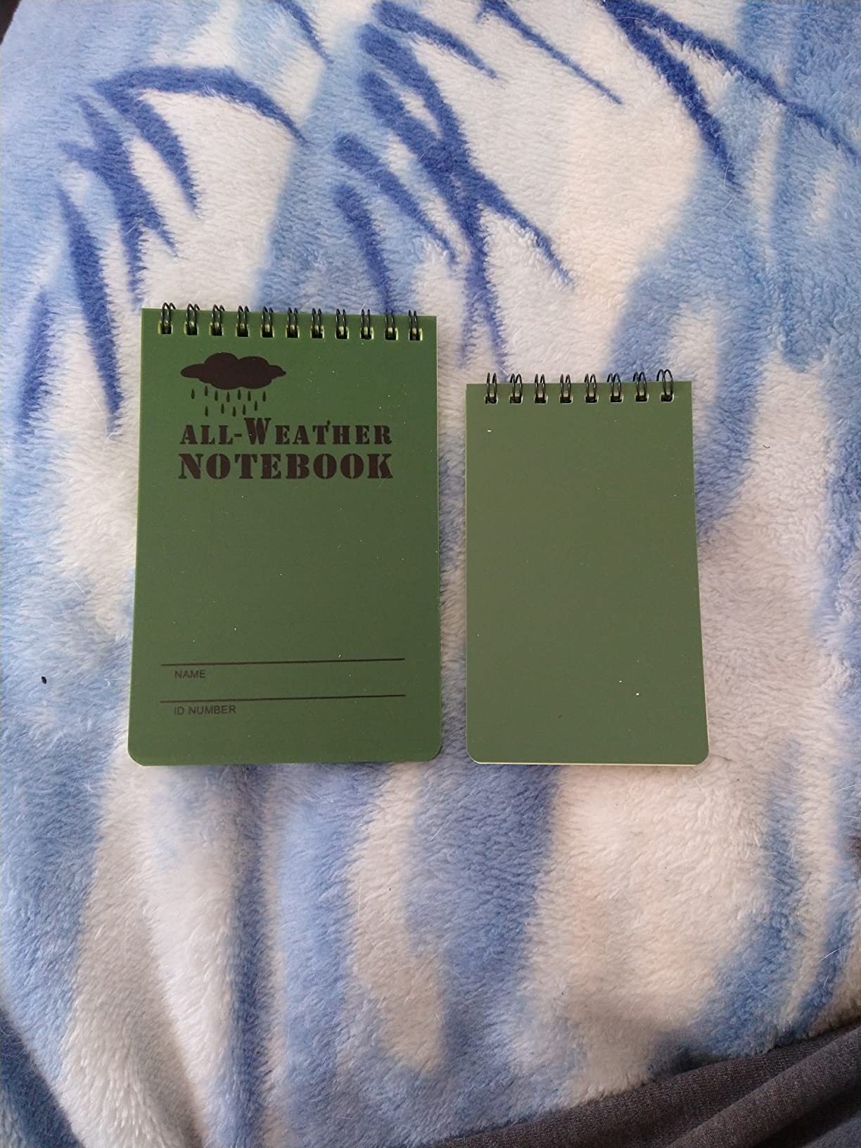 Eaasty Waterproof Notebook and Pen Set 3 x 5 Inch Pocket Tactical Notebook with 1 Metal Weatherproof Pen and 1 Fabric Cover for Outdoor Activities Recording (Army Green) customer photo 2