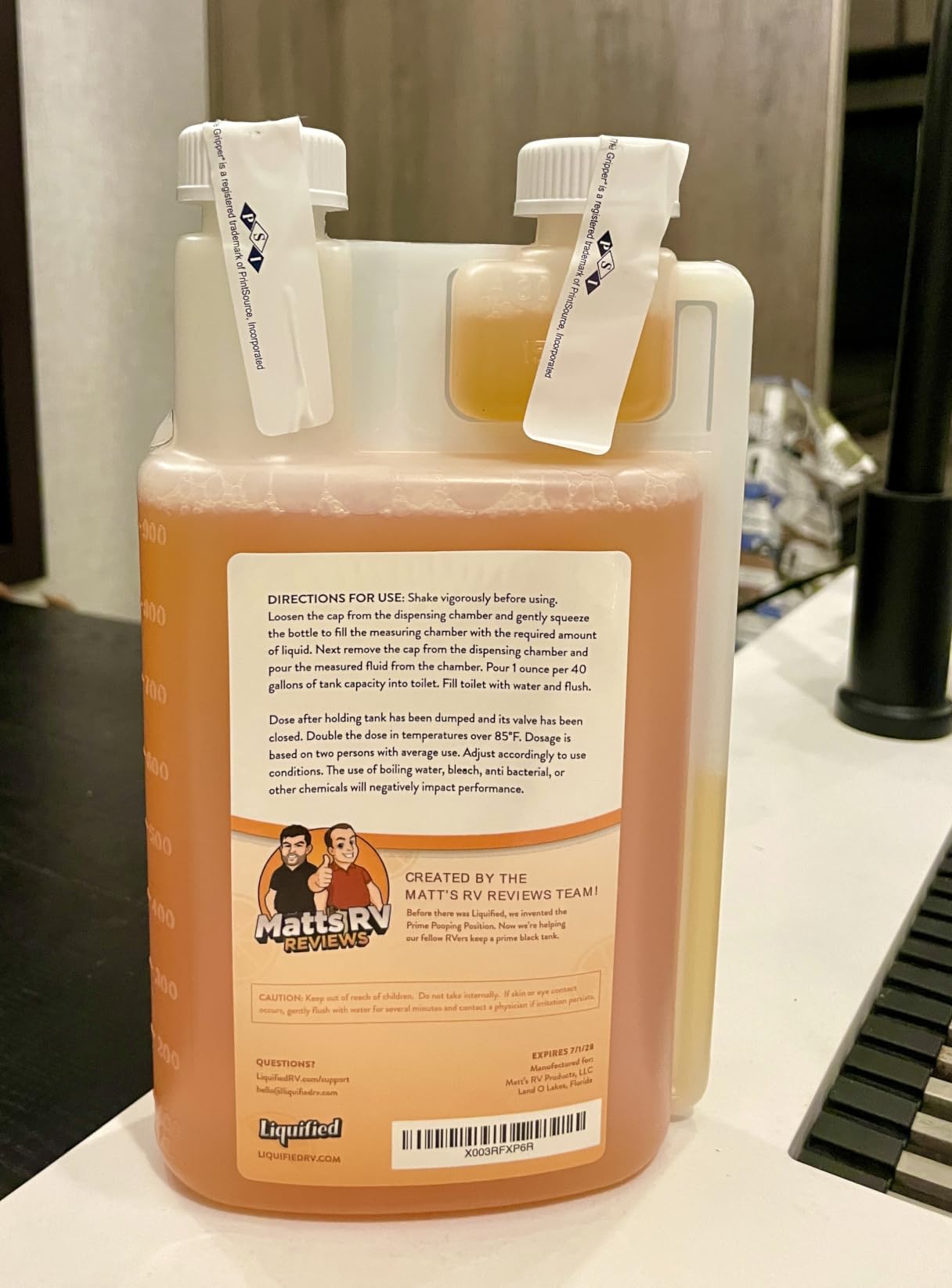 Liquified RV Toilet Treatment - Black Holding Tank Digester - Odor Eliminator - Orange Scent - Matts RV Reviews (Orange, 32oz) customer photo 1