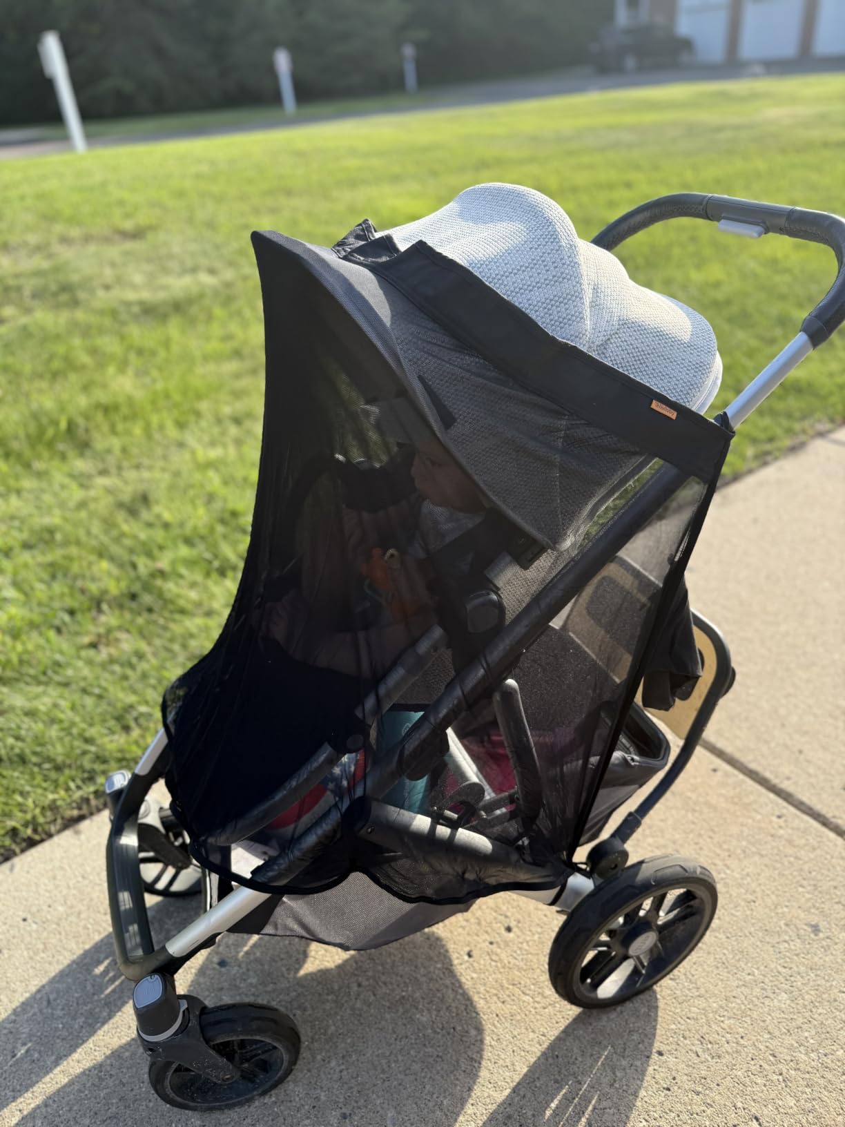 Baby Stroller Sun Shade Cover | Stroller Shade Extender for Sun | Canopy Extender with Full Coverage customer photo 2