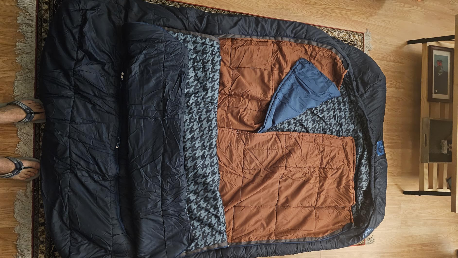 Kelty Tru.Comfort Doublewide 20 Degree Sleeping Bag - Two Person Synthetic Camping Sleeping Bag for Couples & Family Camping | Wider Than a Queen Sized Bed, Removable Top Layer, 2 Built-in Blankets, Oversized Hood, Recycled Fabrics and Synthetic Fill customer photo 2