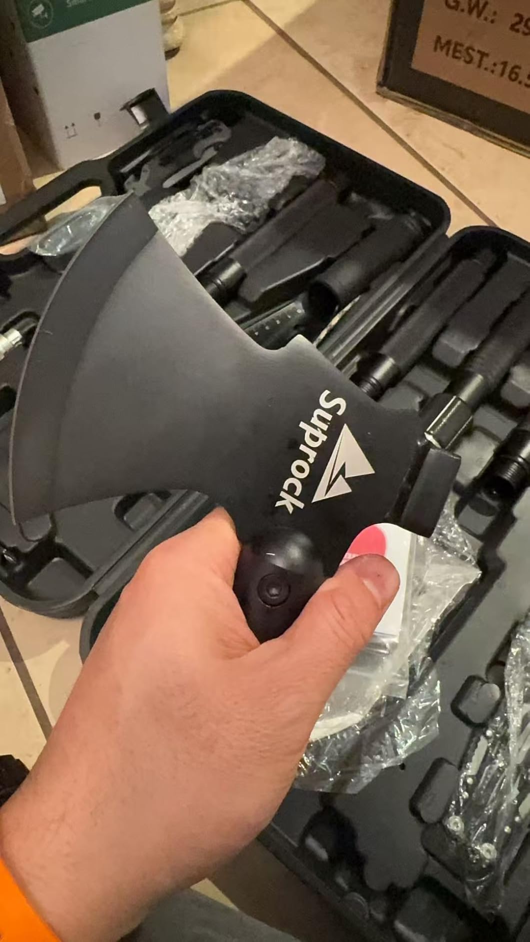 Survival Shovel High Carbon Steel Tactical Shovel Axe Folding Entrenching Tool Camping Hiking Shovel Carrying Pouch Car Emergency Survival Gear customer photo 1