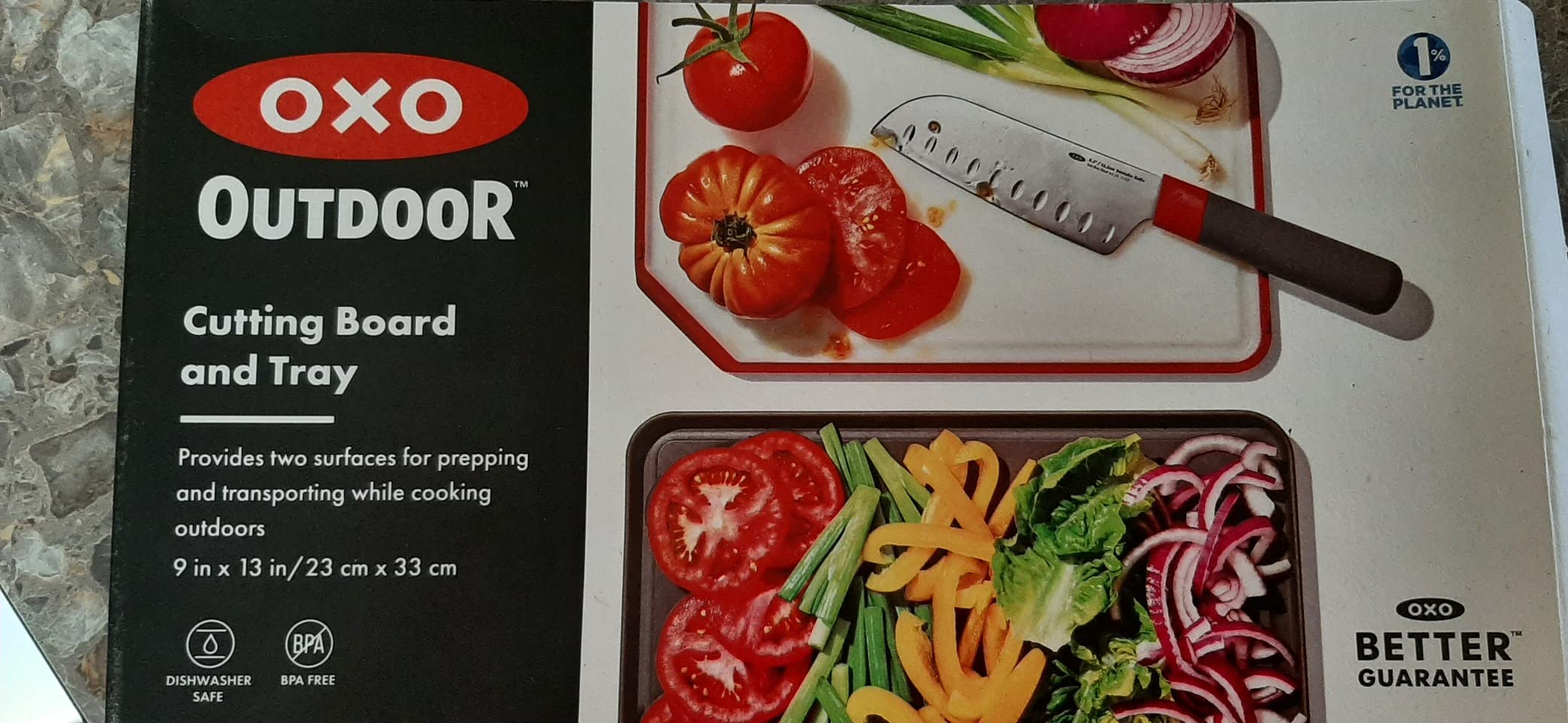 OXO Outdoor Kitchen Cutting Board & Tray, White customer photo 1