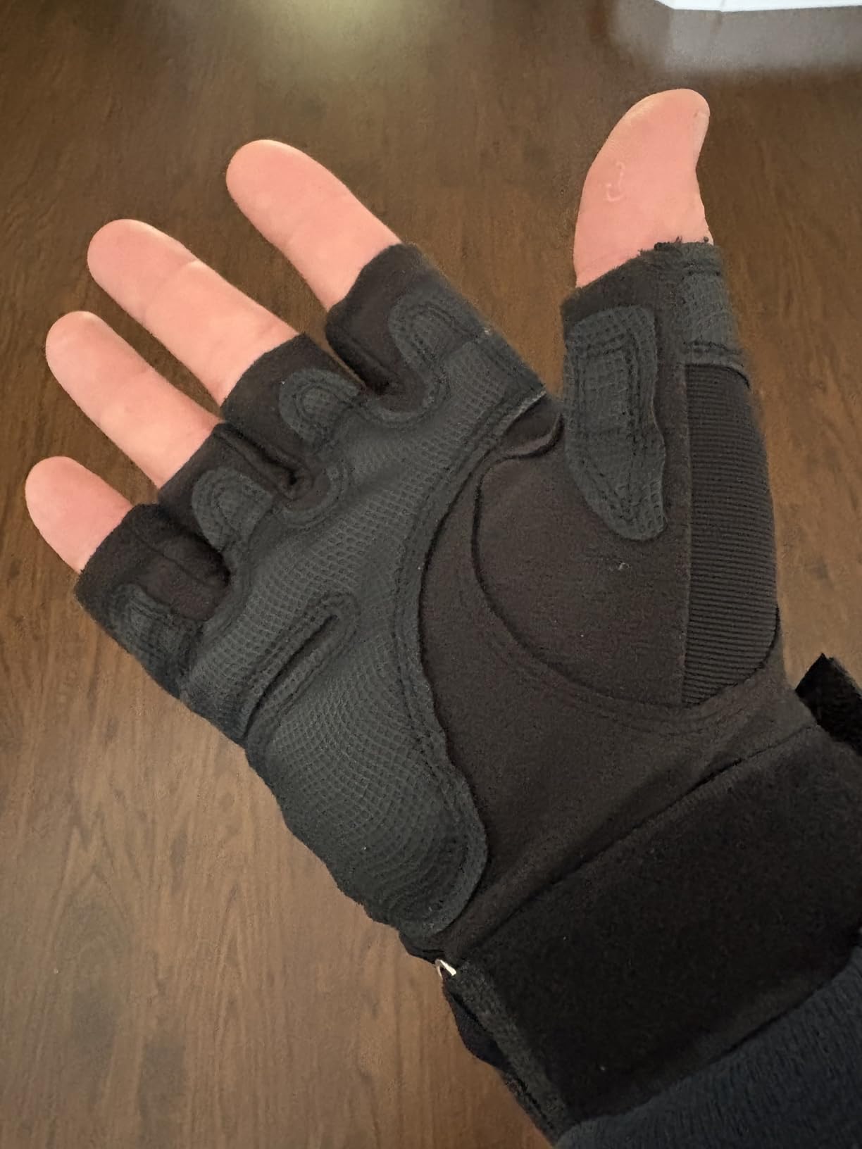 SUJAYU Outdoor Fingerless Gloves for Men - Driving, Hiking, Biking & Motorcycle Gloves customer photo 1