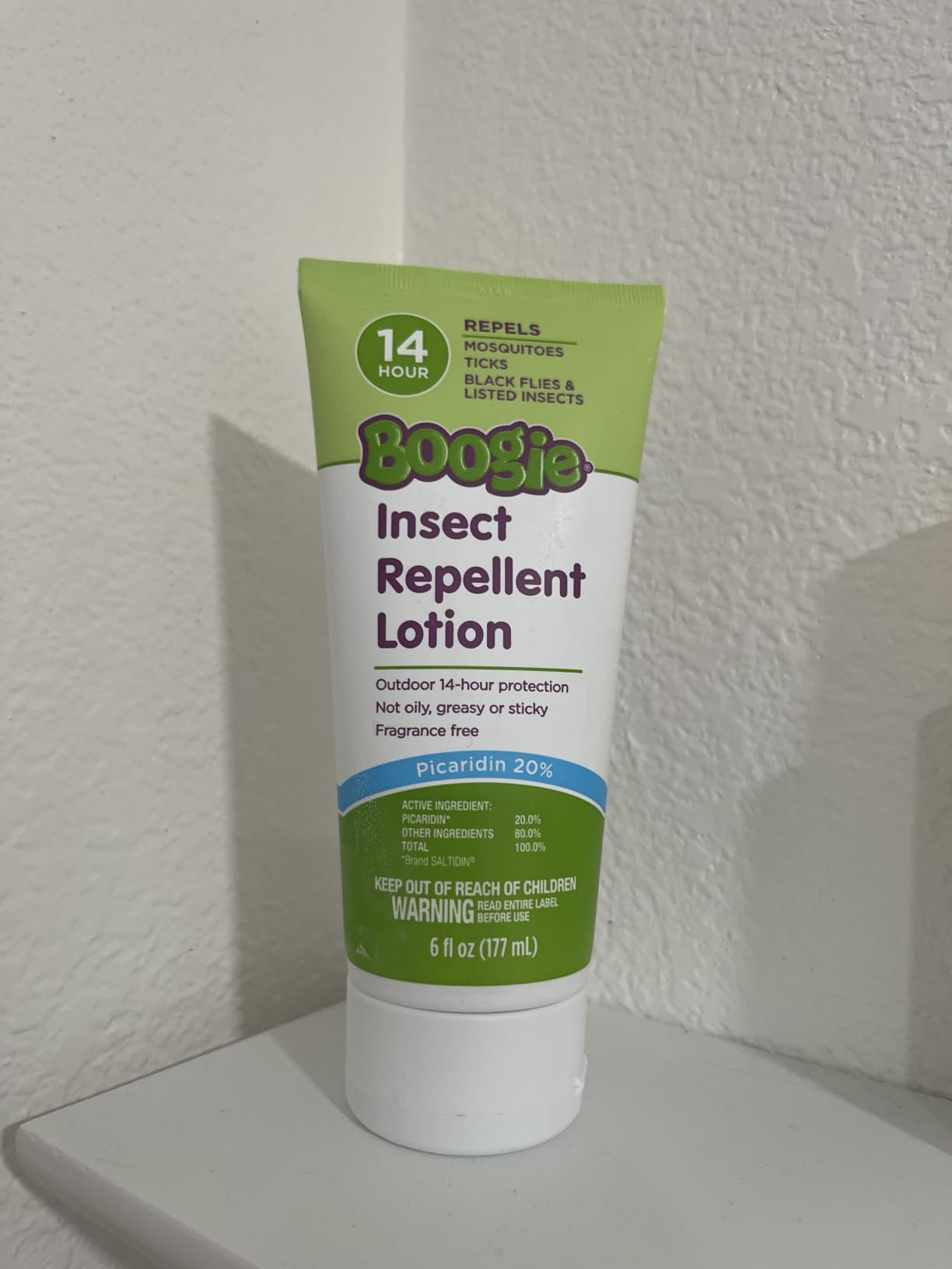 Boogie Insect Repellent Lotion for Mosquitoes, Ticks & Flies - 6 fl oz - DEET Alternative Mosquito Repellent - Up to 14-Hour Protection - Fragrance-Free customer photo 1