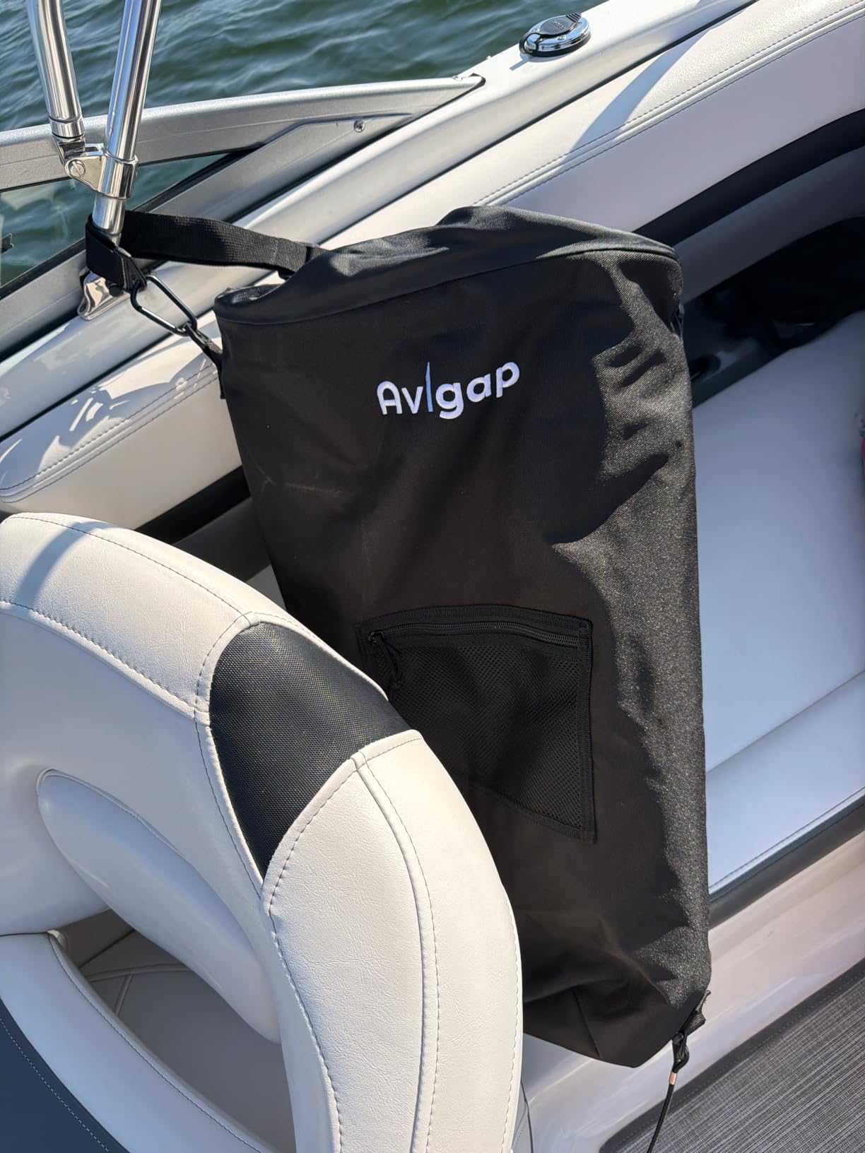 Avigap Boat Trash Can, 100% Odor & Leak-Free, Fits 10-13 Gal Bags, Reusable | Easy to Install & Clean, Portable, Fishing, Sandbar, Kayak, Pontoon Boat Accessories customer photo 1