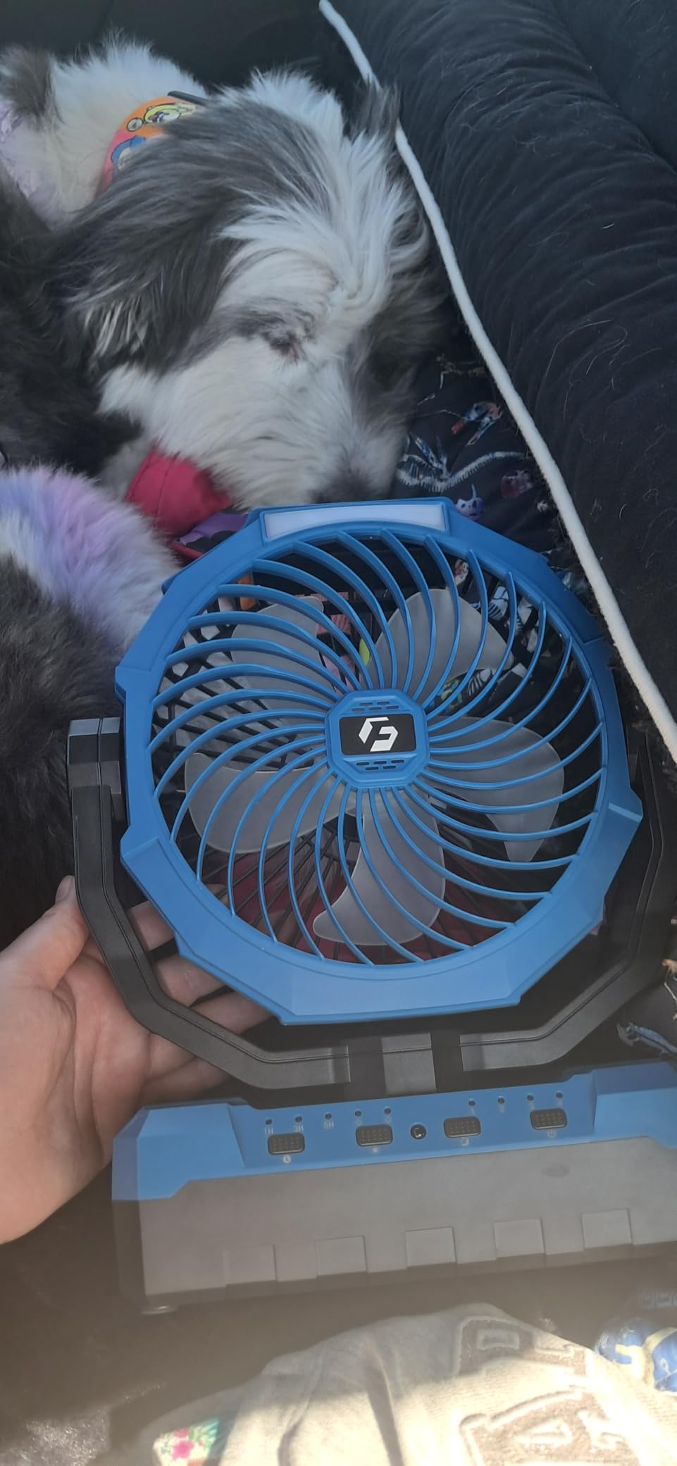 FRIZCOL 3-in-1 Camping Fan - Portable Fans Rechargeable - 24000mAh Battery Powered Fan with Light & Remote for Indoor, Outdoor, Tent, Travel, Fishing, Jobsite, Gifts for Men Dad Him - Green customer photo 2