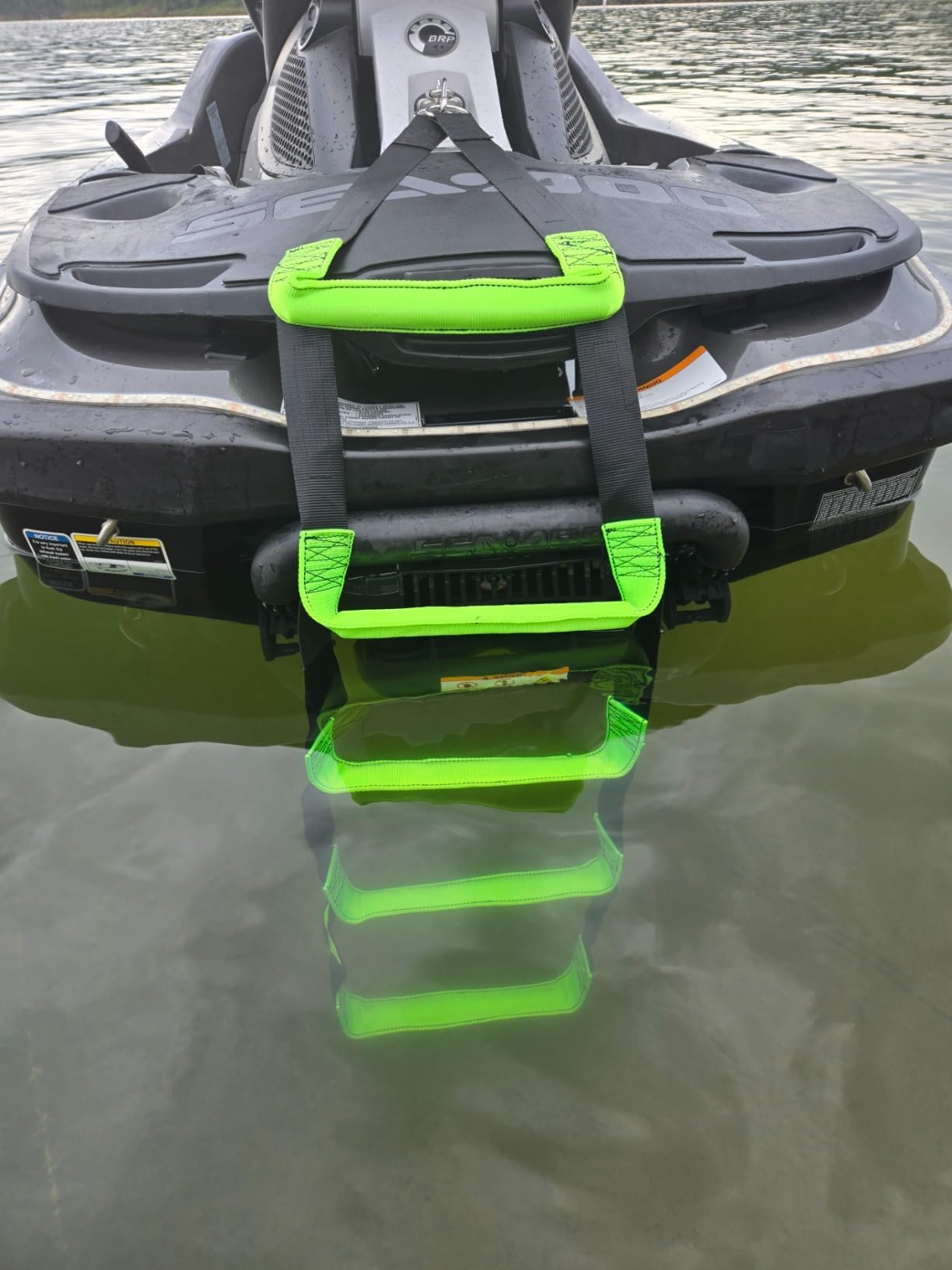 5 Step Boat Rope Ladder, Foldable Assist Boarding Outdoor Climbing Rope Ladder for Inflatable Boat, Pontoon Boat, Sailboat, Kayak, Motorboat, Canoeing customer photo 2
