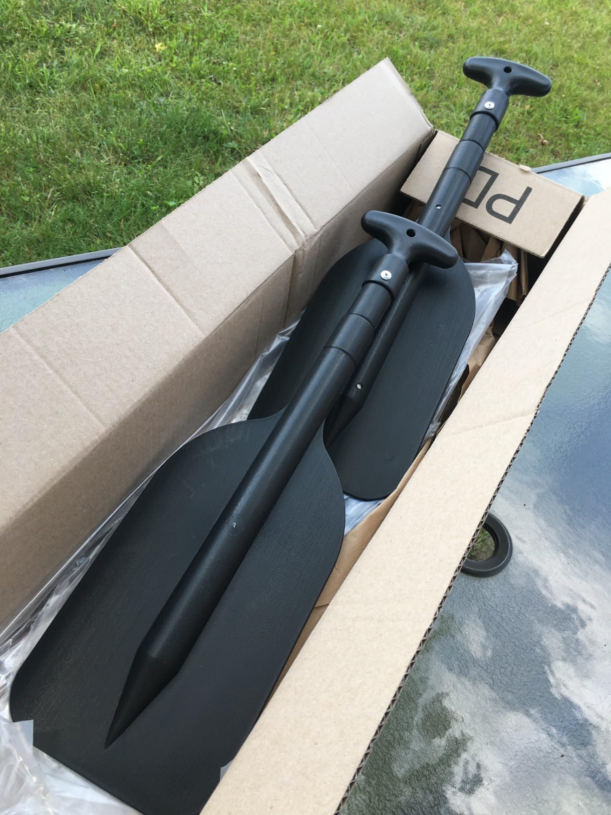 Trader 2 Pack Boat Canoe Paddles Telescoping Collapsible Oar Aluminum 21.3-41.7 in Kayak Paddles Adjustable Length for Kayak Inflatable Dinghy Water Sport Boat Accessories customer photo 1