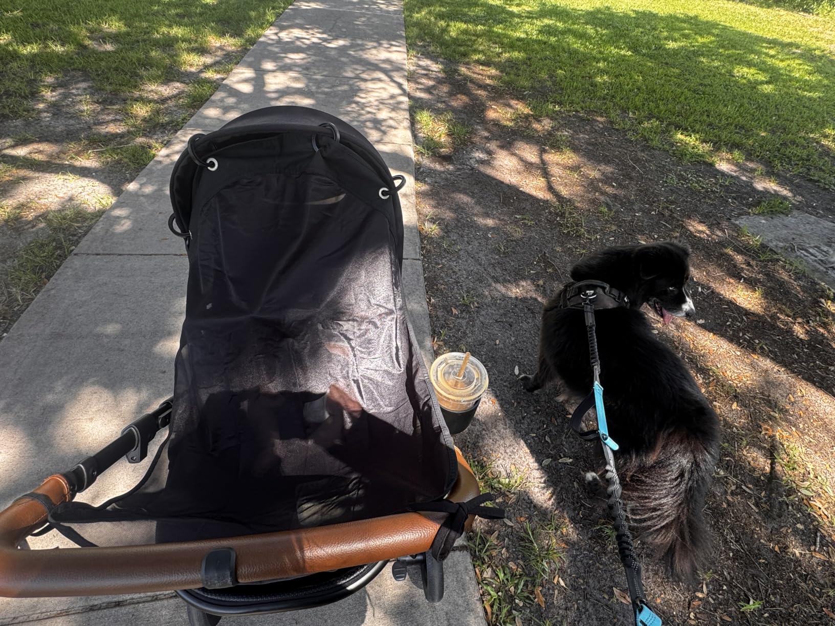 Stroller Sun Shade Extender - Universal Clip-On Baby Stroller Sun Shade Cover, UV Protection, Breathable See-Through Mesh customer photo 2