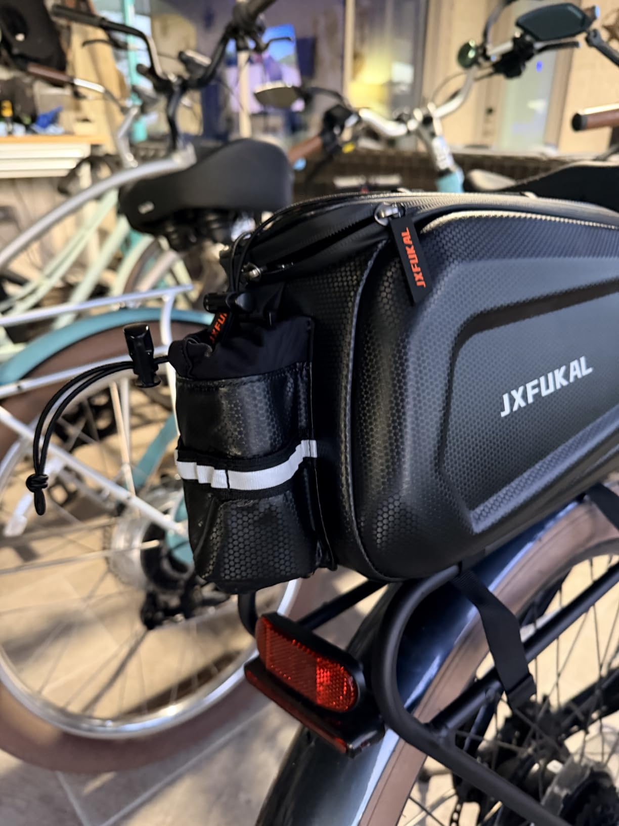 Bike Bags for Bicycle Rear rack - 9.5L/17L/40L Hard Shell Waterproof Bike Ebike Trunk Pannier Saddle Seat Bag Carrier with Reflector, Rain Cover & Shoulder Strap for Commuter Travel Outdoor customer photo 1