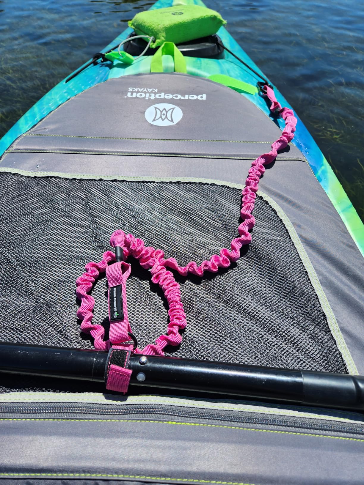 Gradient Fitness 2 Pack Kayak Paddle Leash, 5-8 Feet Stretchable Paddle Strap with Carabiner Secure Leash Lanyard Rope for SUP Kayak Canoe Paddle Fishing Pole Rod customer photo 2