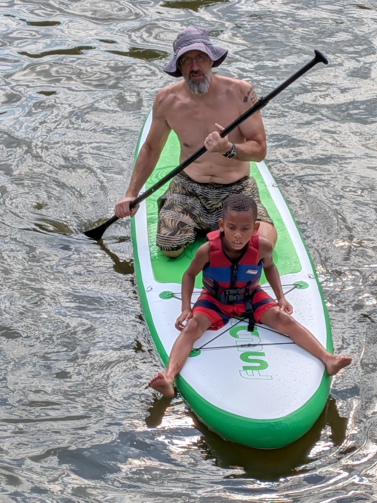 FunWater Inflatable Stand Up Paddle Board with Beginners SUP Accessories | 10'6'' SUP, Anti-Slip EVA Deck, 200-600lbs Capacity/Big Fin, Inflatable Paddle Boards for Adults & Youth of All Skill Levels customer photo 1