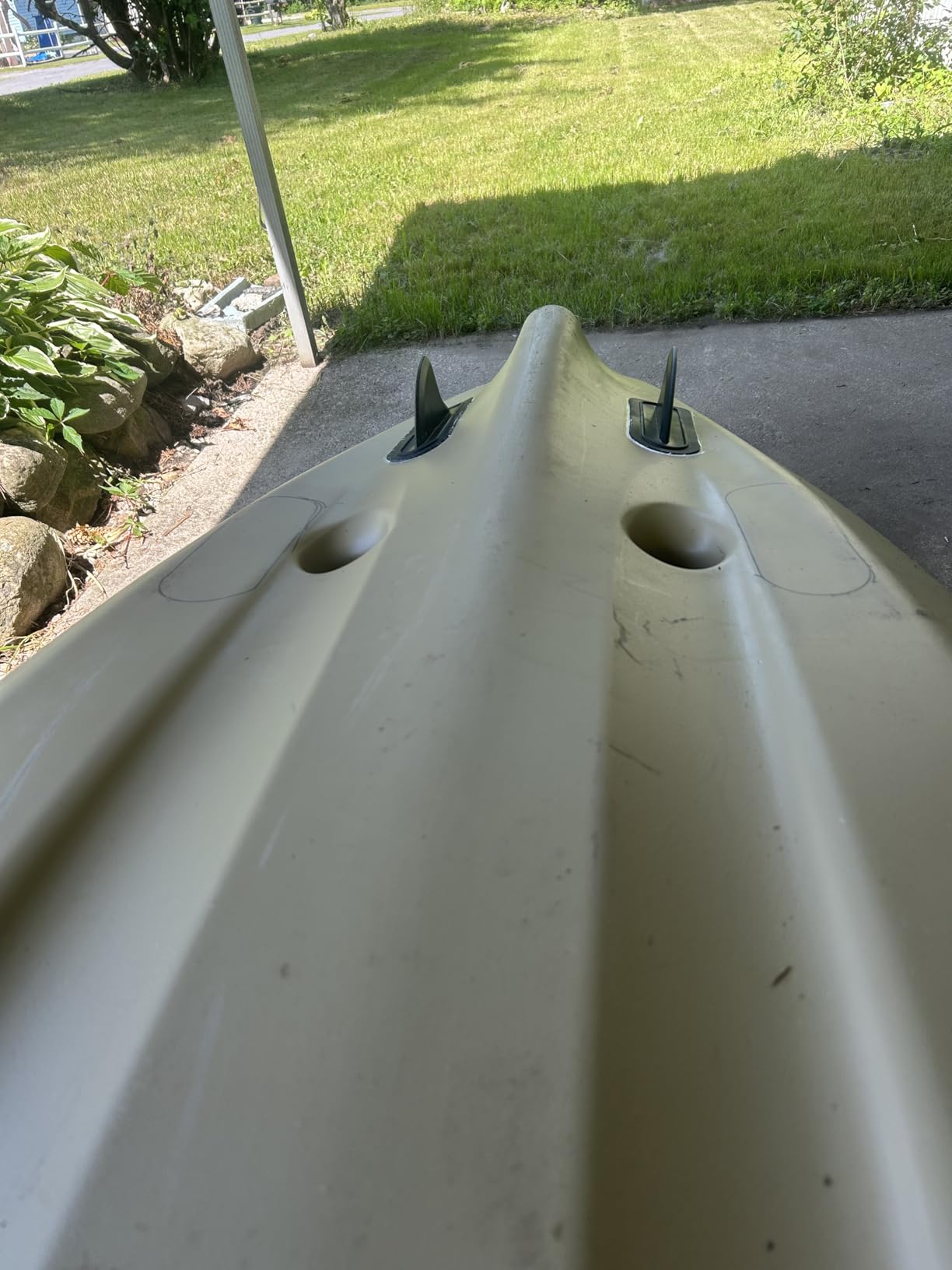 2 Pack Kayak Tracking Fin Skeg PVC Center Fin Surfing Watershed Board Fin for Kayak Canoe Boat Dinghy and for Long Board Surfboard Paddle Board customer photo 1