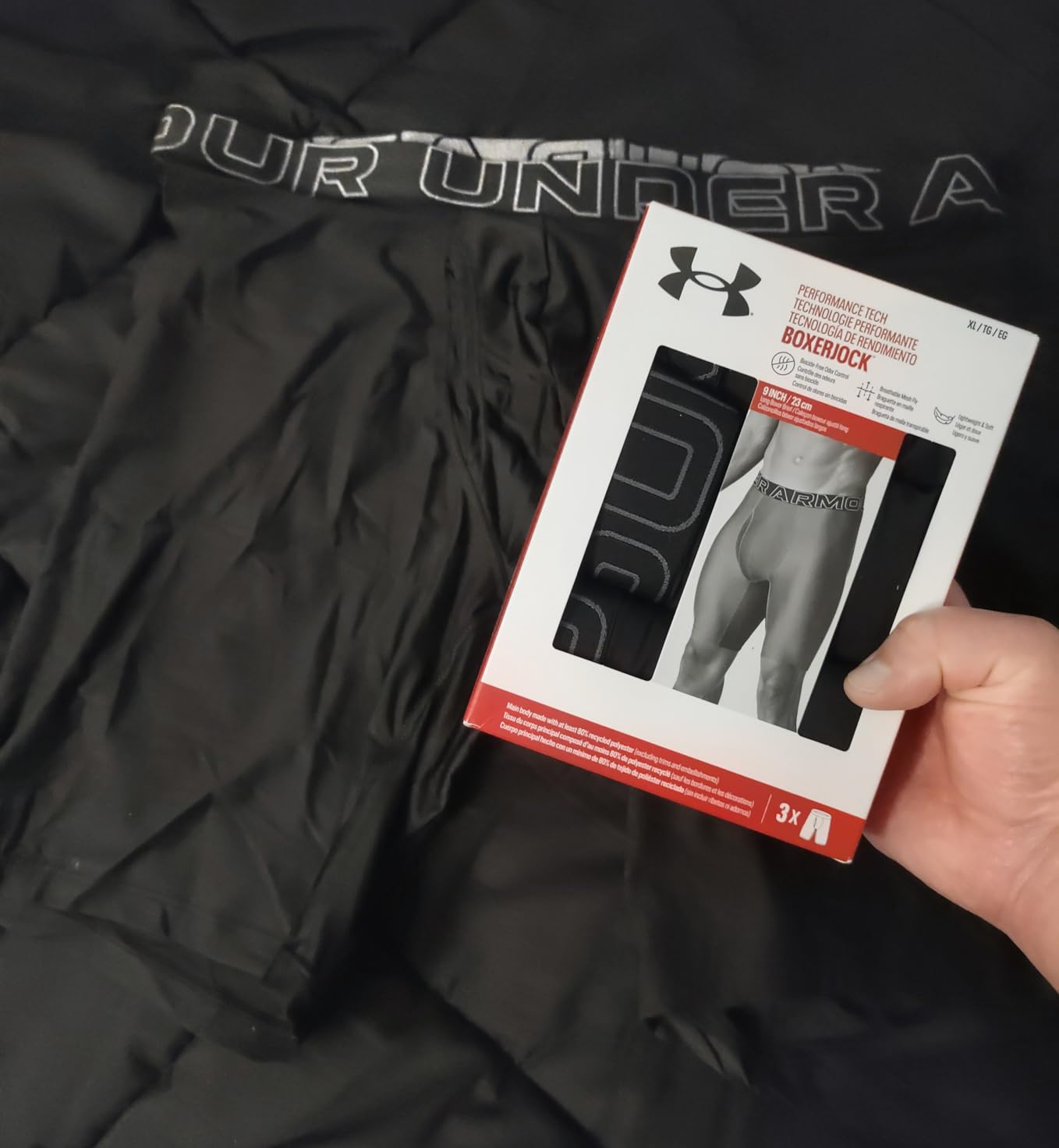 Under Armour Men's Performance Tech Long-Leg Boxerjock Brief Underwear, 9