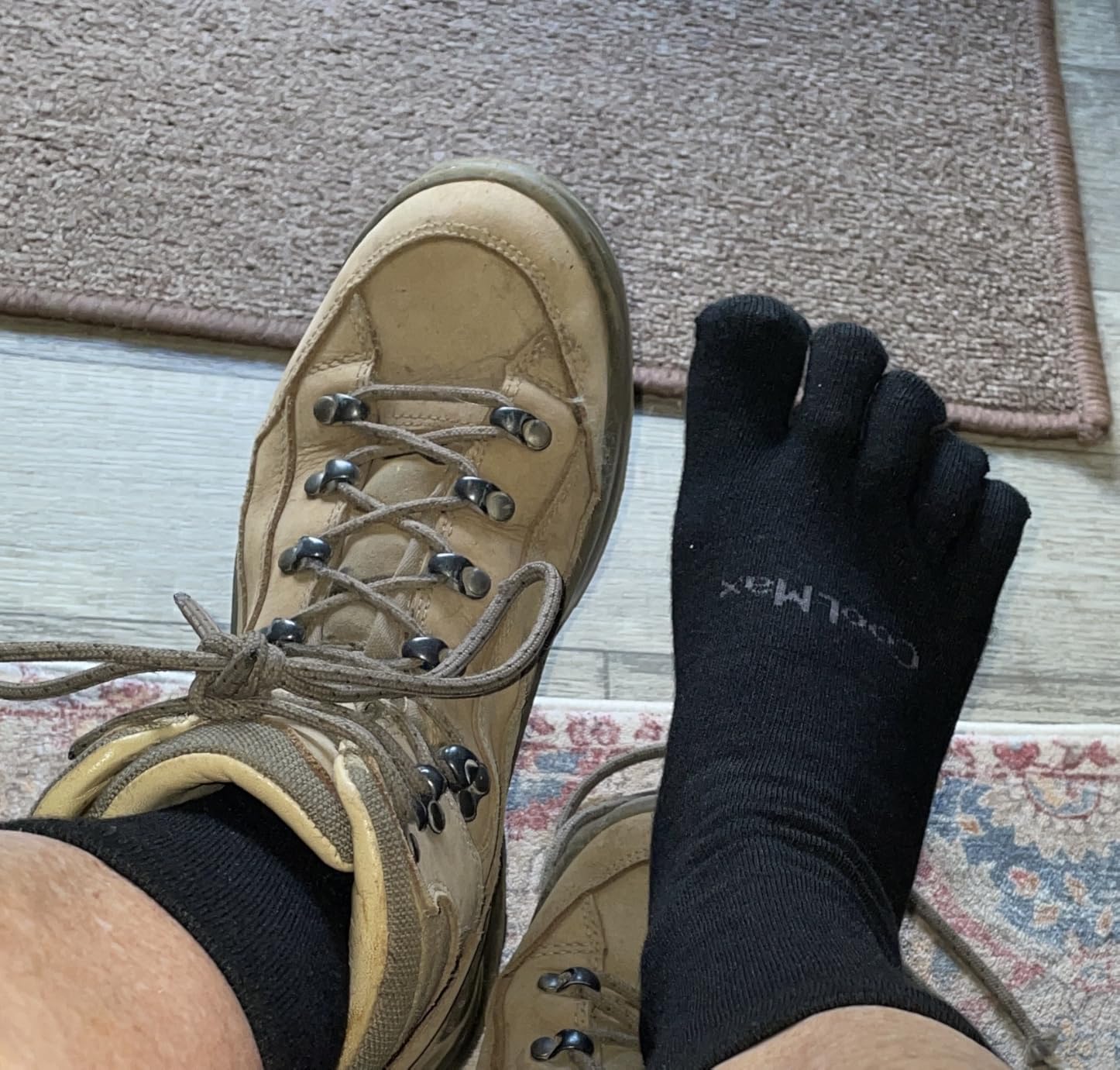 Toe Socks Liner Crew Socks for Men Women Coolmax Five Finger Socks 3 Pairs Running Socks customer photo 1