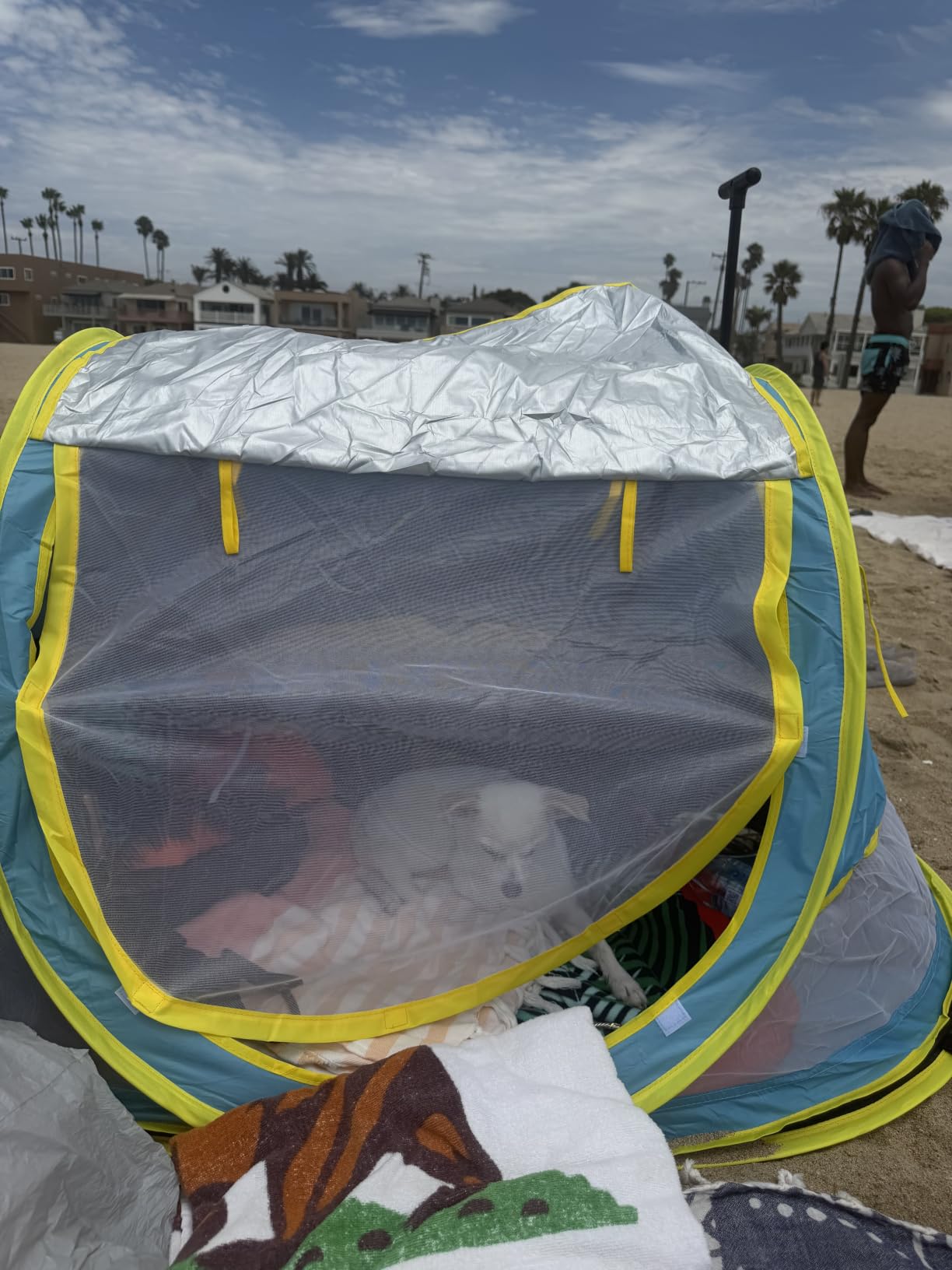 Kapeazo Baby Beach Tent, Pop Up UV Sun Shade for Infant Toddlers - Green customer photo 2
