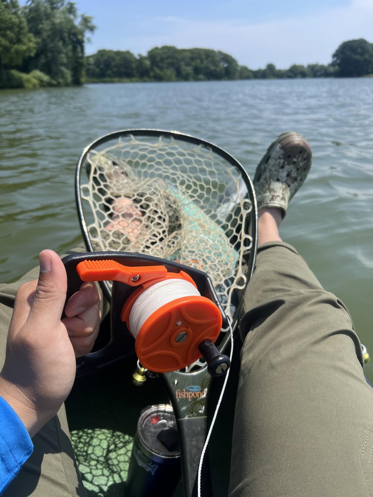 Scuba Diving Reel 150FT, Kayak Anchor Reel with Thumb Stopper | 150ft Strong Nylon Line, Easy Control Dive Reel, Easy Handling with Gloves for Scuba, SMB, Kayak Anchor, Cave & Wreck Diving customer photo 1