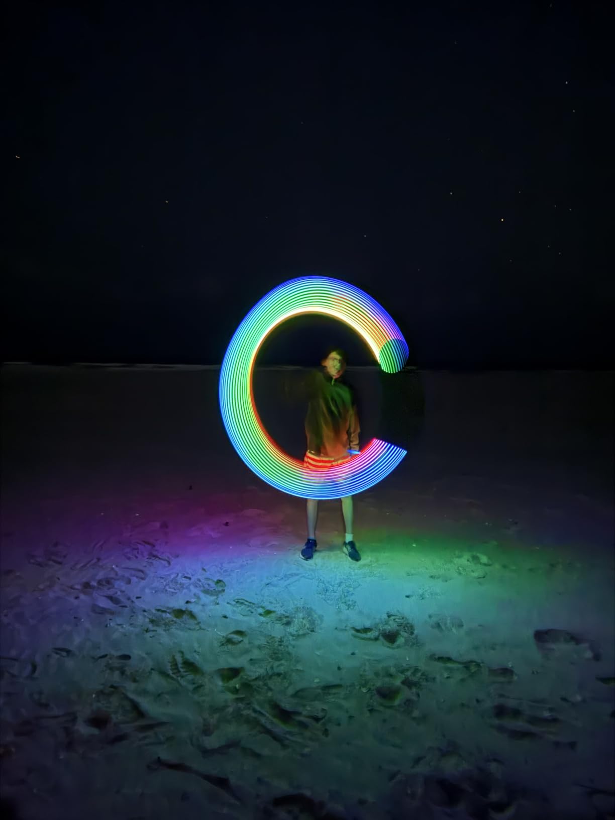 TOSY Flying Disc - 16 Million Colors RGB or 36 LEDs, Extremely Bright, Smart Modes, Camping Essentials for Teens/Kids/Adults/Men/Boys/Girls, Auto Light Up, Rechargeable, Waterproof, 175g customer photo 1